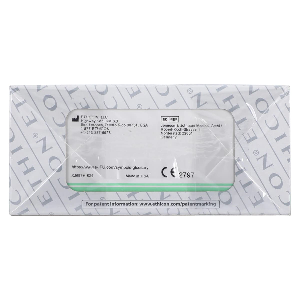 Ethilon Nylon Monofilament Non-Absorbable Suture, 6-0, 18 in, Black, P-1 Prime Reverse Cutting 3/8 Circle Needle, 36/Box thumbnail 3