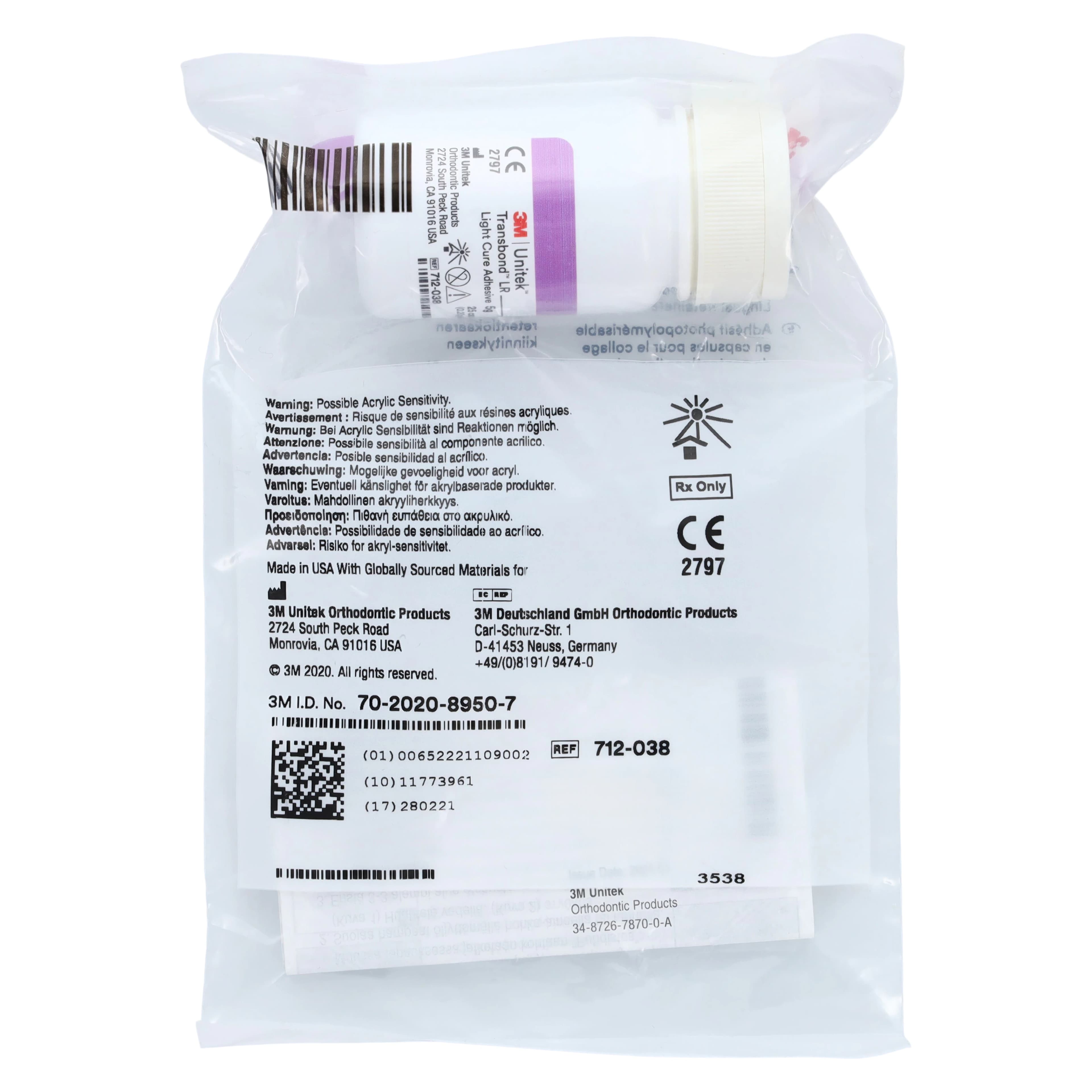 3M™ Transbond™ LR Light Cure Adhesive Capsules, 0.2 g, 25/Pkg, 712-038 thumbnail 2