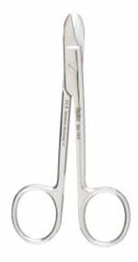Miltex Crown and Collar Scissors, 4-3/4", Curved, Smooth Blade, Stainless Steel, #135 - Crown and Collar Scissors - 4-3/4", # 135 - Image 1