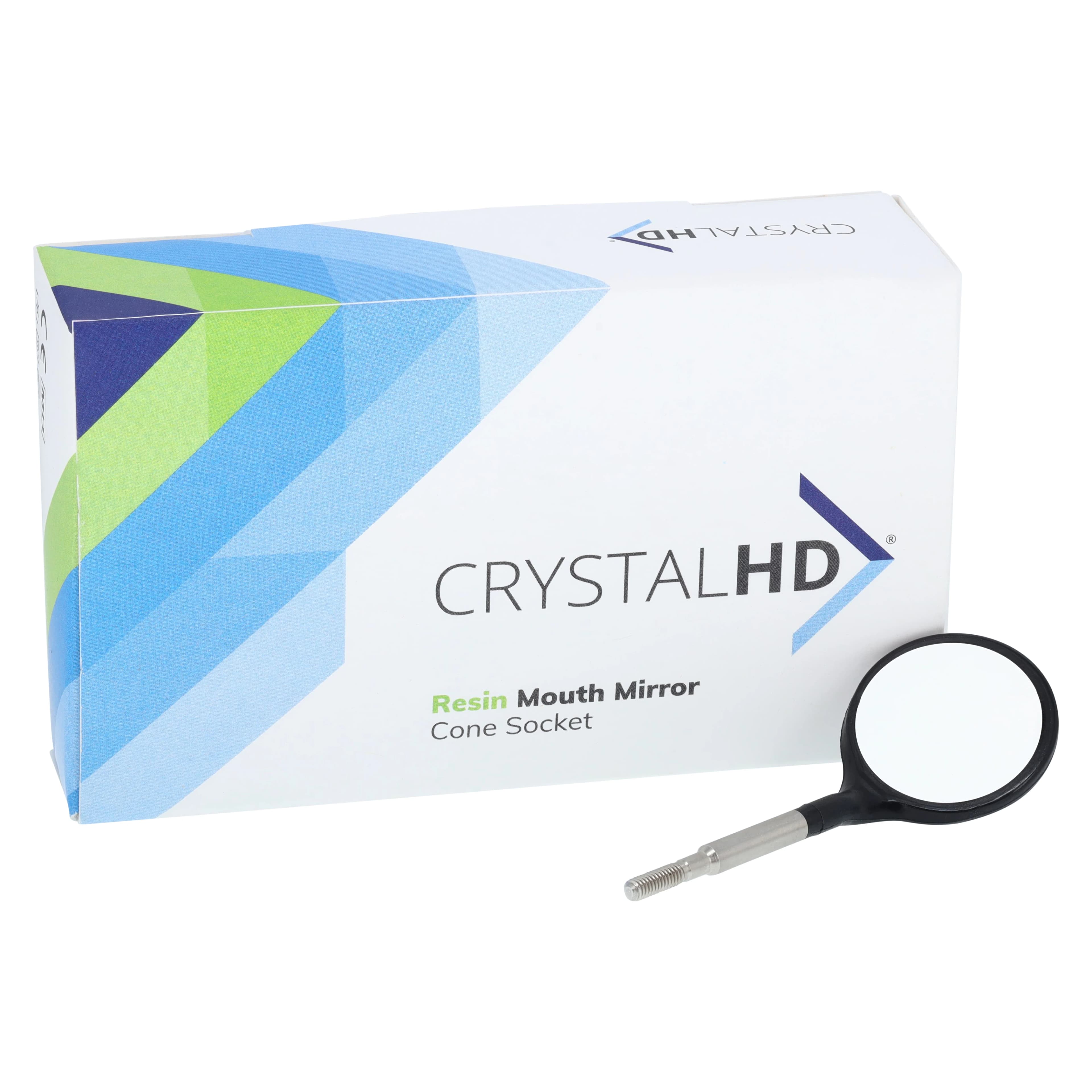 Zirc Crystal HD® #5 Black Resin Mouth Mirror Screw-On Heads, Cone Socket, 12/Pk, 50Z372K - #5 Crystal HD® Black Resin Mouth Mirror Screw-On Heads (Cone Socket) Pack of 12 - Image 1