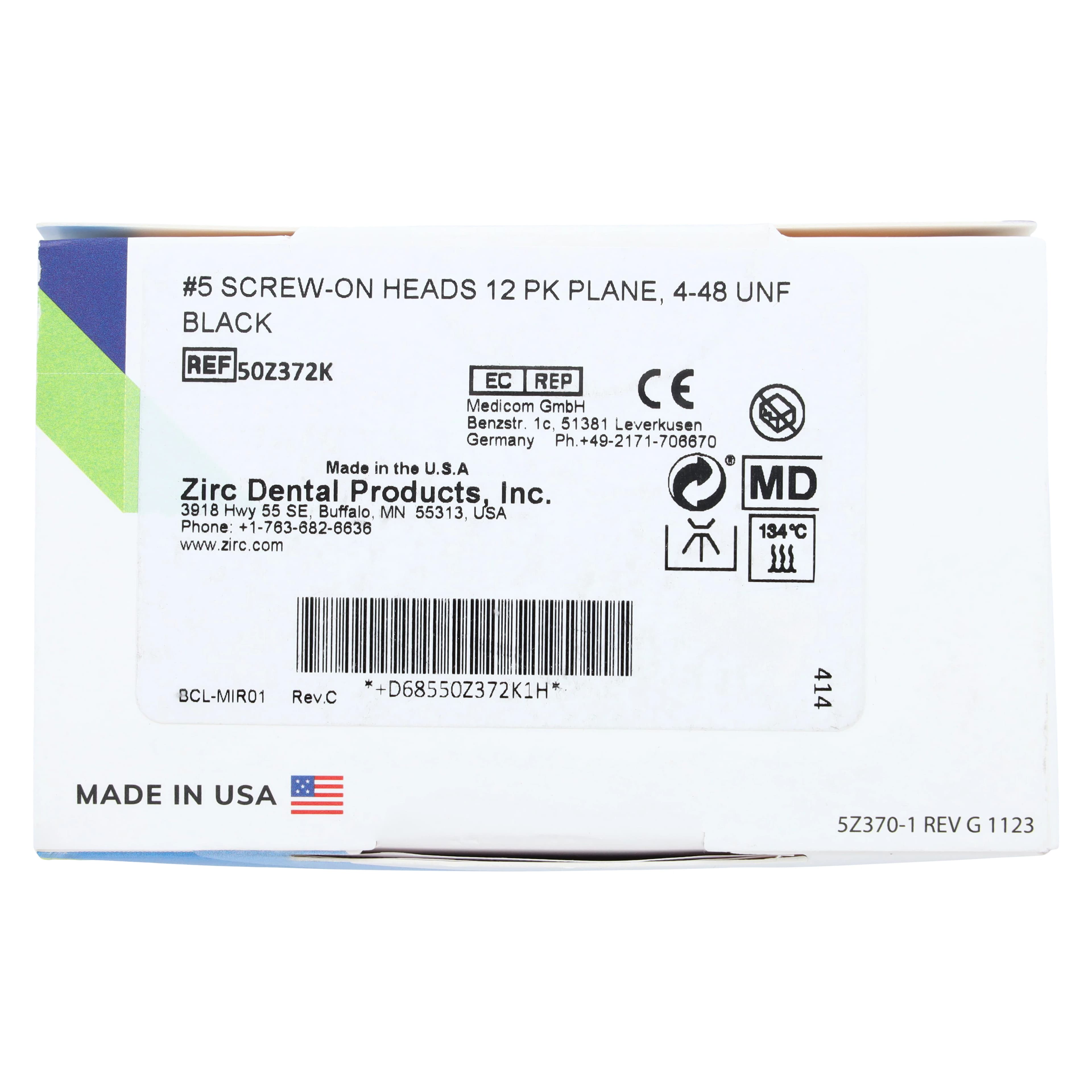 Zirc Crystal HD® #5 Black Resin Mouth Mirror Screw-On Heads, Cone Socket, 12/Pk, 50Z372K thumbnail 6