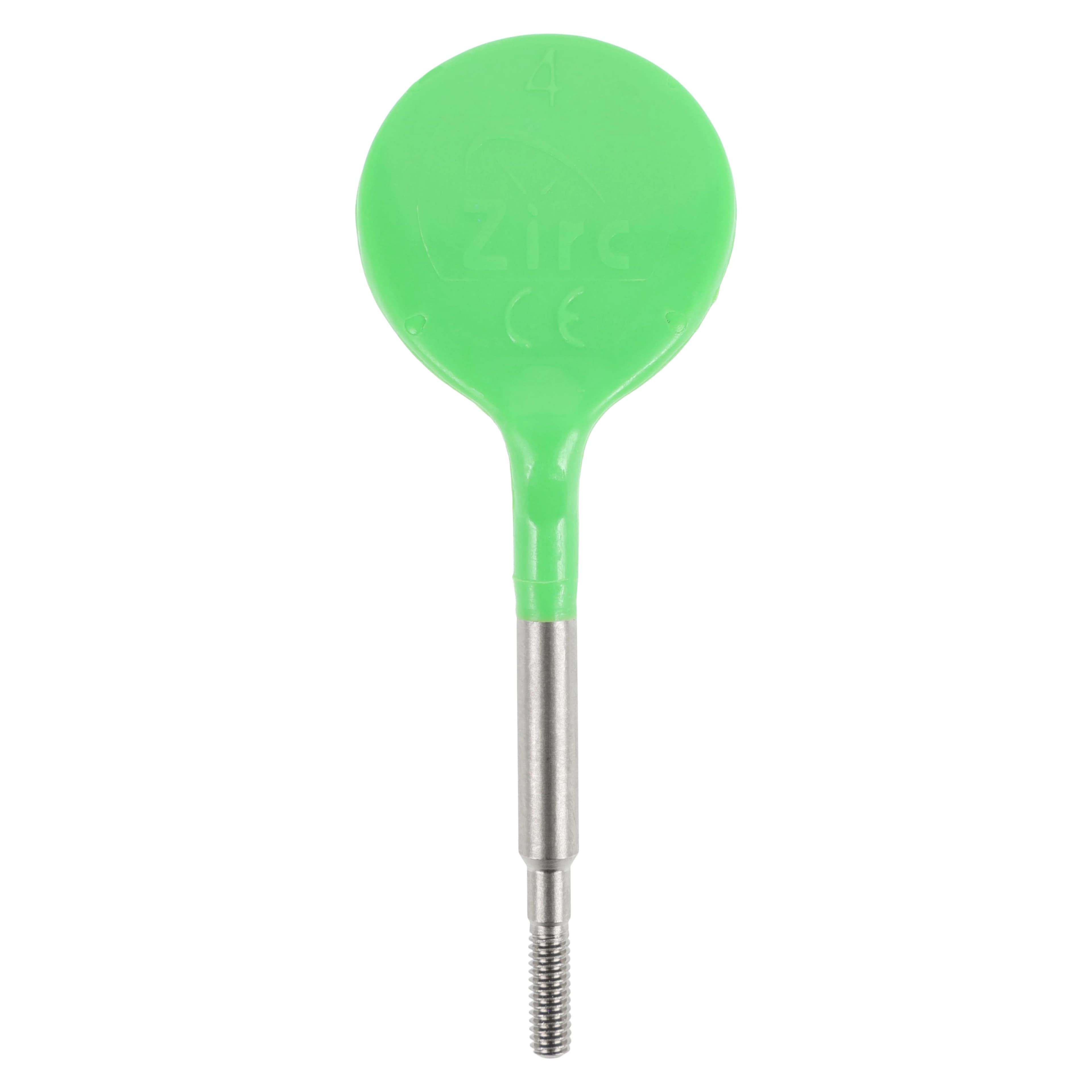 Zirc Crystal HD® #4 Neon Green Resin Mouth Mirror Screw-On Heads, Cone Socket, 12/Pack, 50Z371P thumbnail 5
