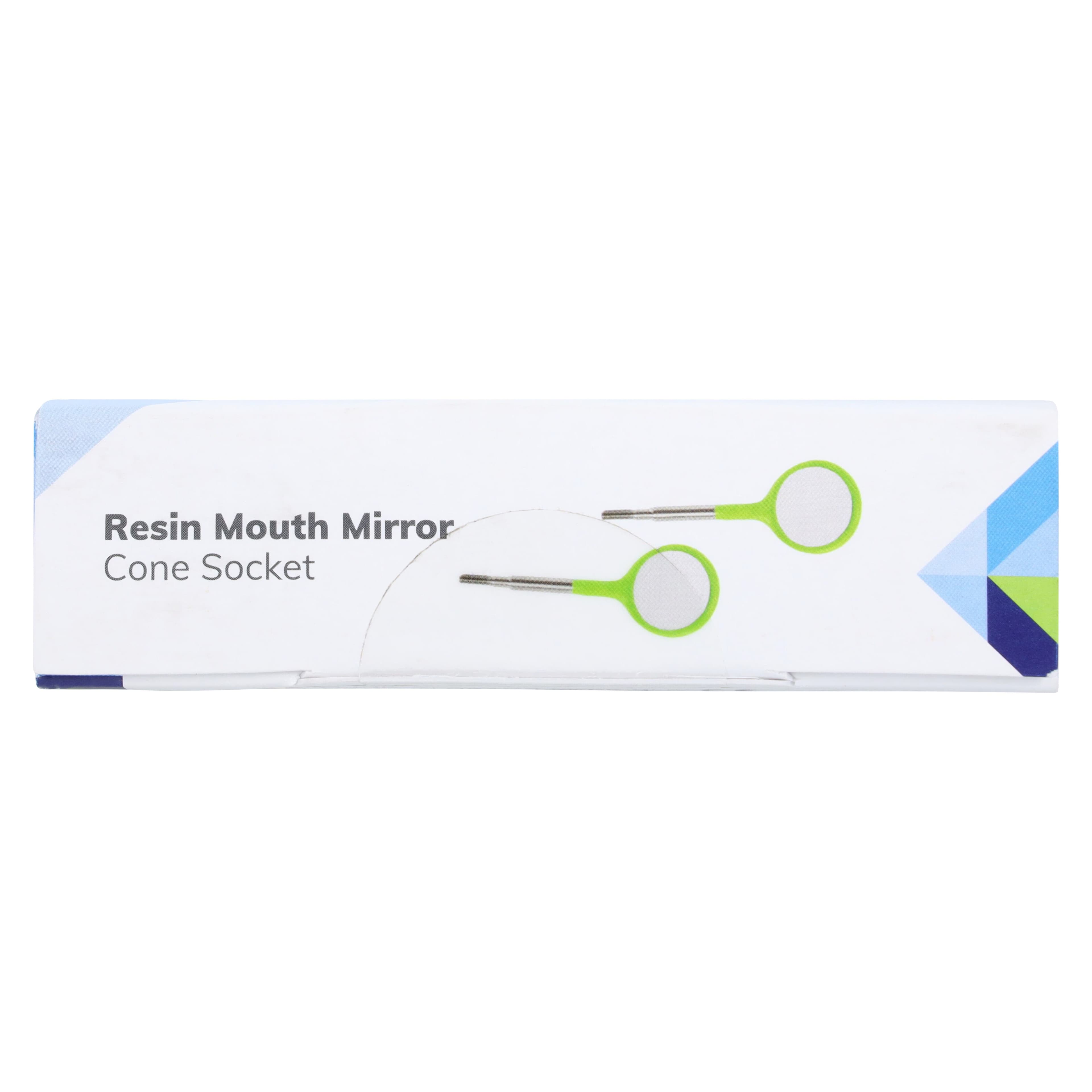 Zirc Crystal HD® #5 Neon Blue Resin Mouth Mirror Screw-On Heads, Cone Socket, 12/Pack, 50Z372N thumbnail 7