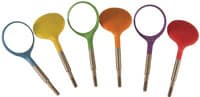 Zirc Crystal HD® #5 Resin Mouth Mirror Screw-On Heads, Assorted Vibrant (Cone Socket), Pack of 12, 50Z372-Neon - #5 Crystal HD® Assorted Resin Mouth Mirror Screw-On Heads Vibrant (Cone Socket) Pack of 12 - Image 1