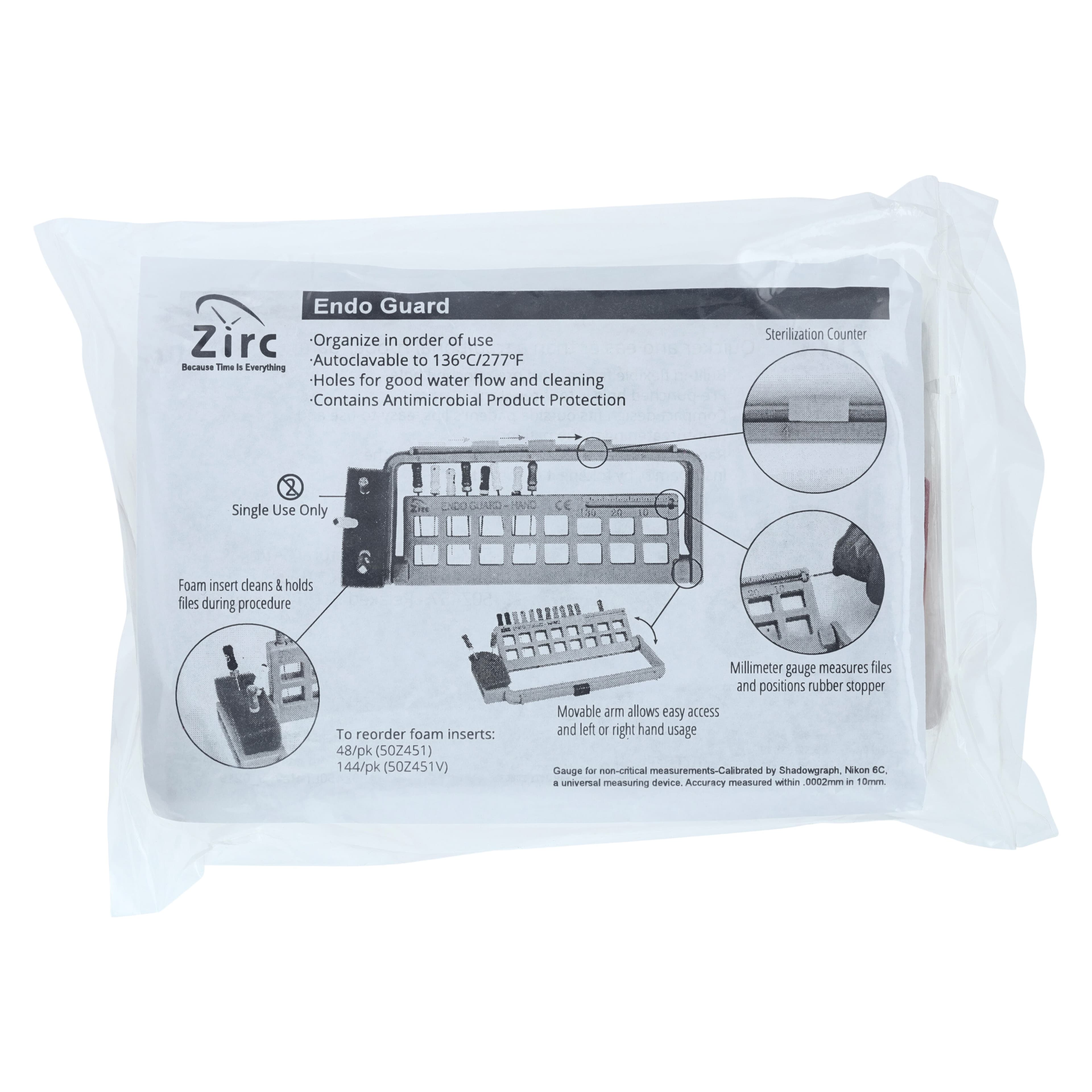 Zirc Steri-Endo Guard Hand Organizer, Red, Holds 16 Files/Reamers, 50Z450-M thumbnail 2