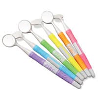 Zirc Crystal HD Soft Grip Mouth Mirror, #4, Assorted Vibrant, 12/Pk, 50Z363-NEON - Zirc - #4 12/Pk Soft Grip Asstd Vibrant - Image 1