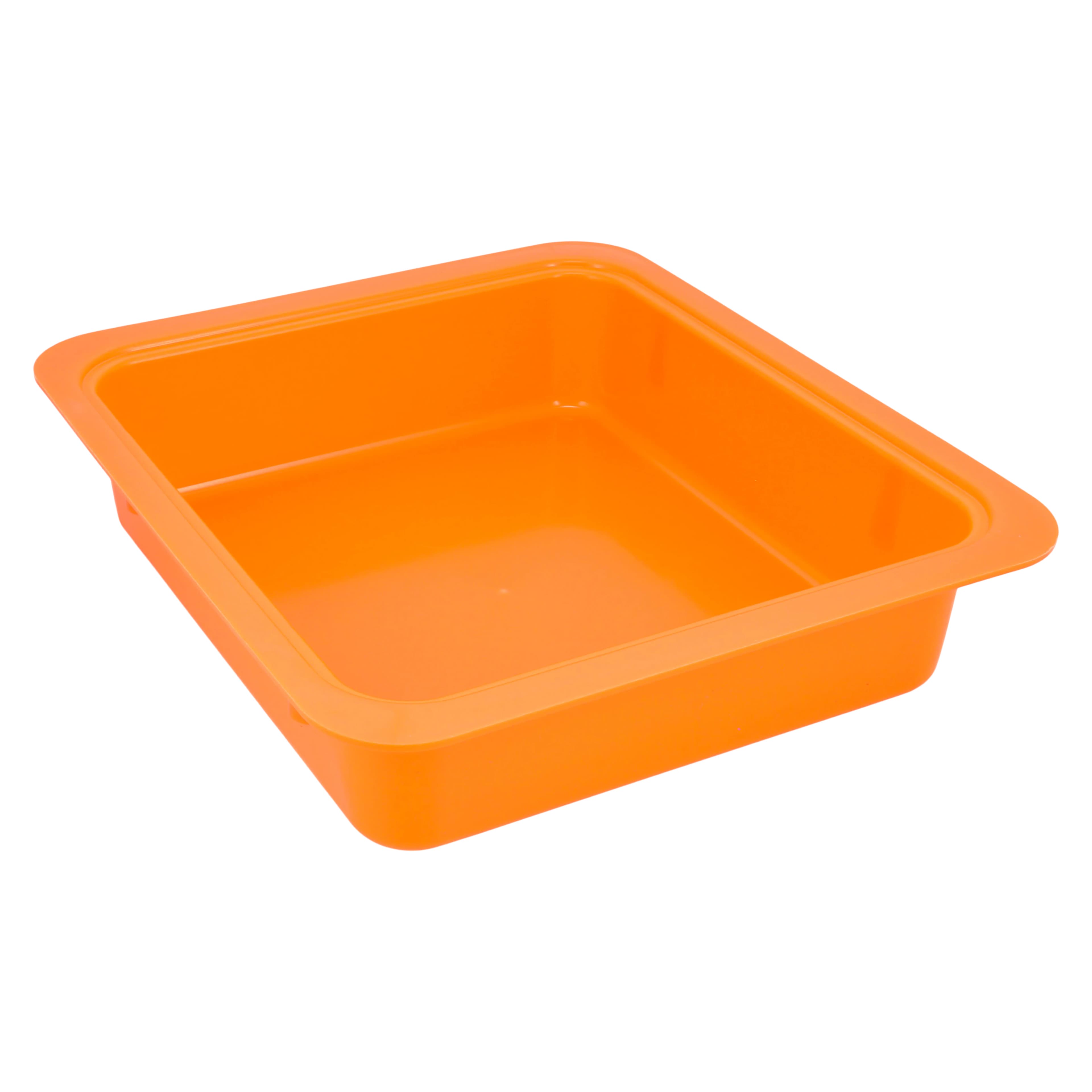 Zirc Procedure Tub Only, Neon Orange, 12-1/4"L x 10-7/8"W x 2-3/4"H, 20Z463Q - Neon Orange Procedure Tub - Image 1