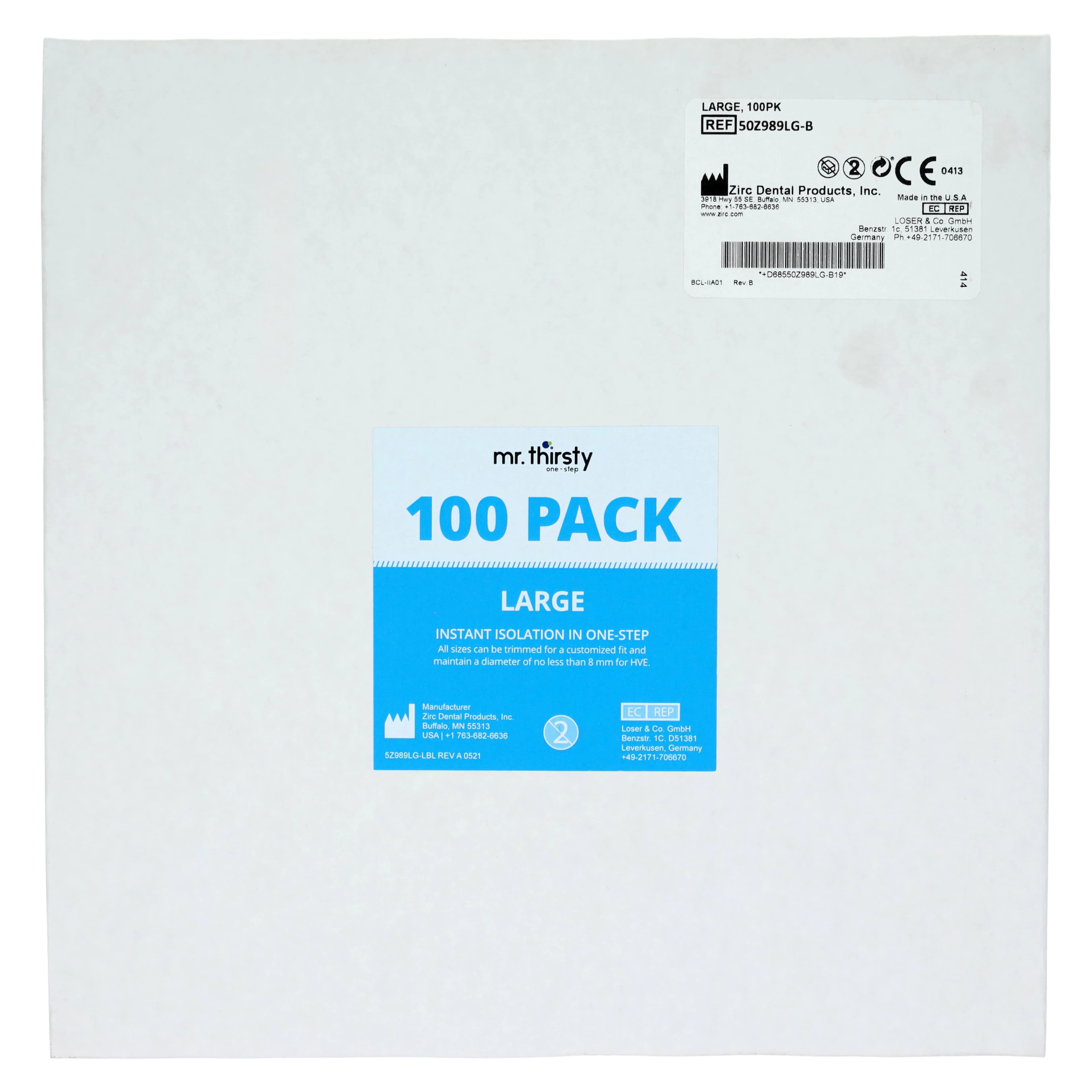 Mr. Thirsty One-Step Large/Blue 100/Pk, 50Z989LG-B thumbnail 3