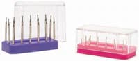 Zirc Magnetic Bur Block 14-Hole Cover, 2" High for HP Lab Burs, Clear, 1/Pk, 50Z405 - Magnetic Bur Block 14-Hole Cover 2" High - HP Lab Burs - Image 1