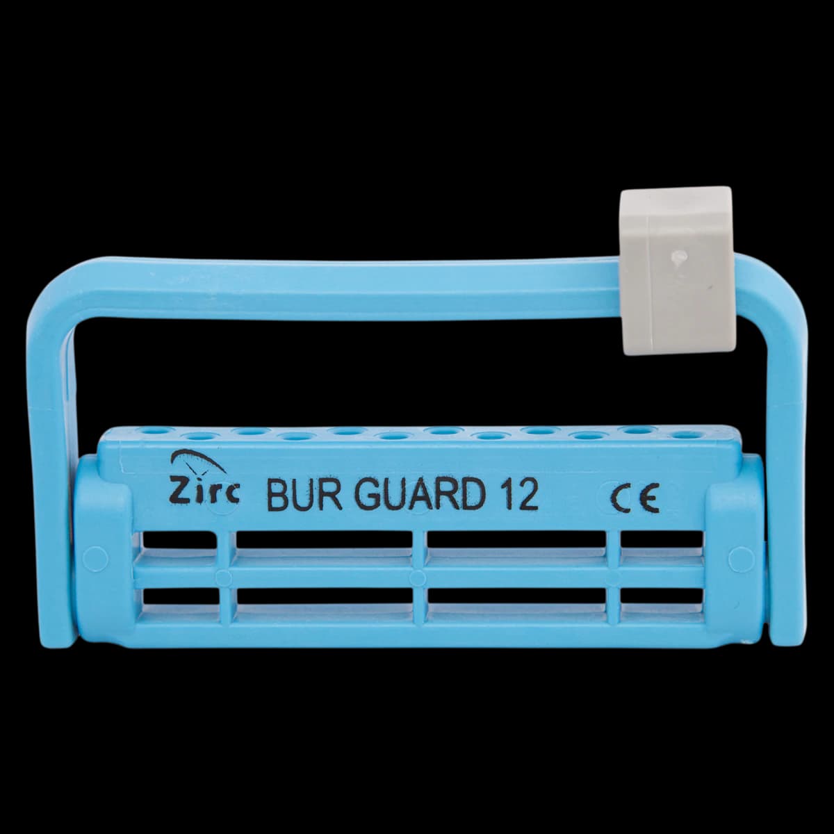 Zirc Steri-Bur Guard, 12-Hole, Neon Blue, 50Z406N - Neon Blue 12-Hole Steri-Bur Guard - Image 1