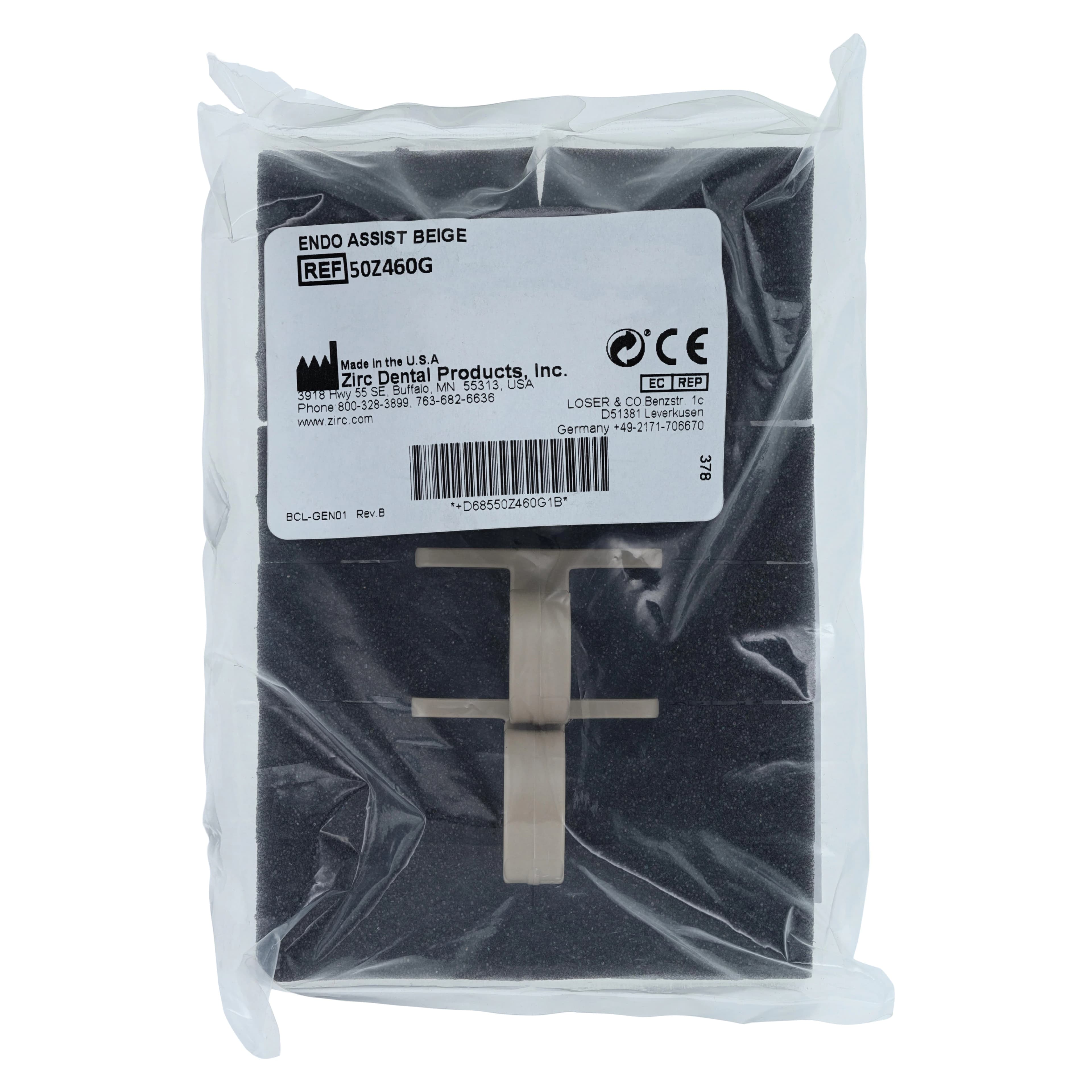 Zirc Endo Assist Ring Kit, Beige, Autoclavable Organizer with 12 Foam Inserts, 50Z460G - Beige Endo Assist Ring Kit - Image 1