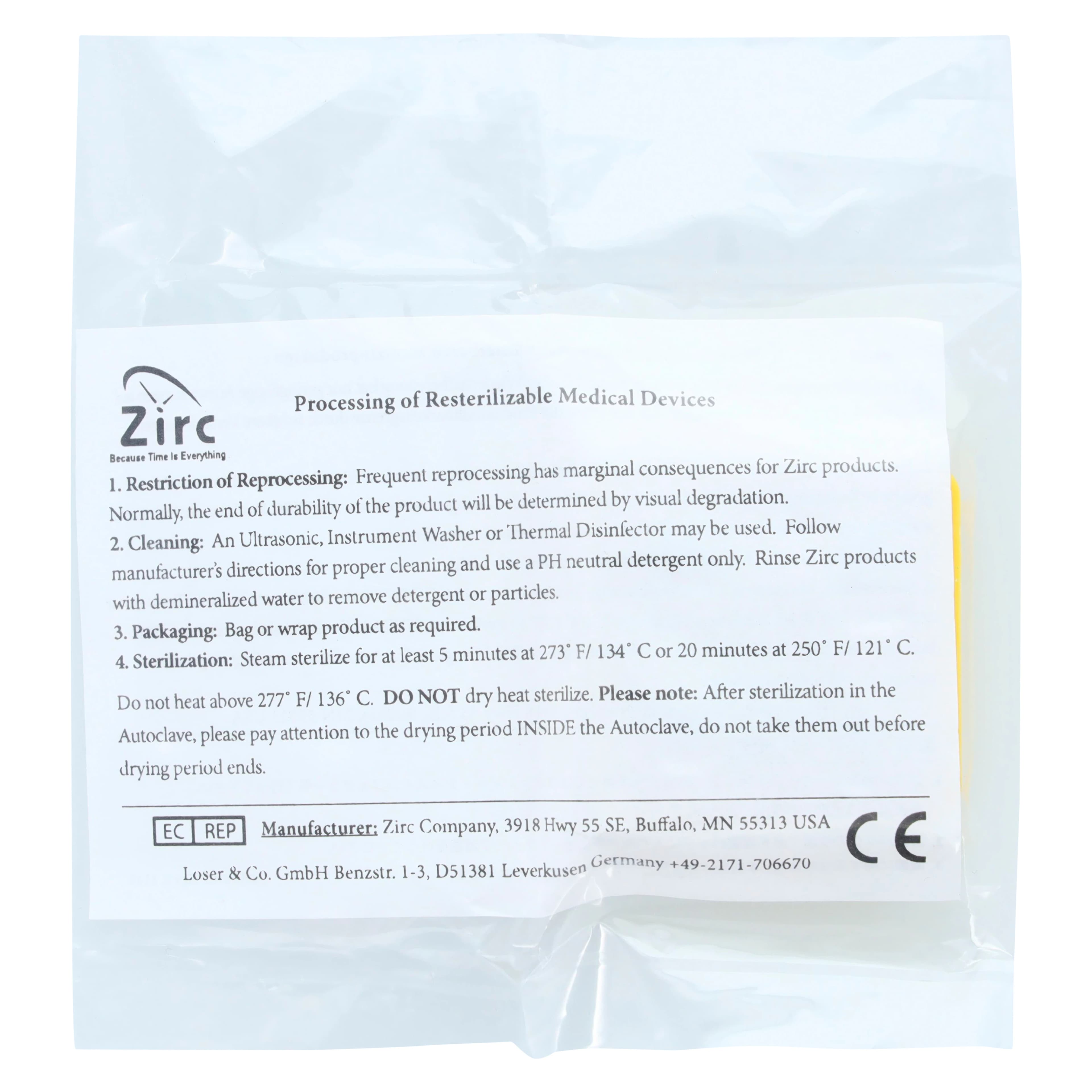 Zirc 8-Hole Magnetic Bur Block, Neon Yellow, Fits FG/RA/HP Burs, Autoclavable, 1/Pk, 50Z400O thumbnail 5