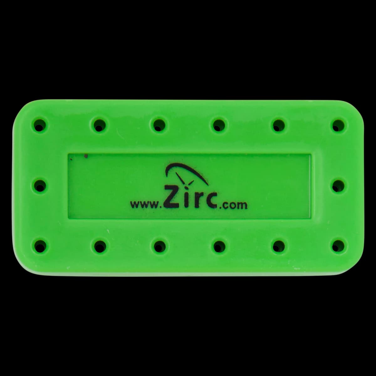Zirc Dental 14-Hole Magnetic Bur Block, Neon Green, 1/Pk, 50Z403P - Neon Green 14-Hole Magnetic Bur Block - Image 1