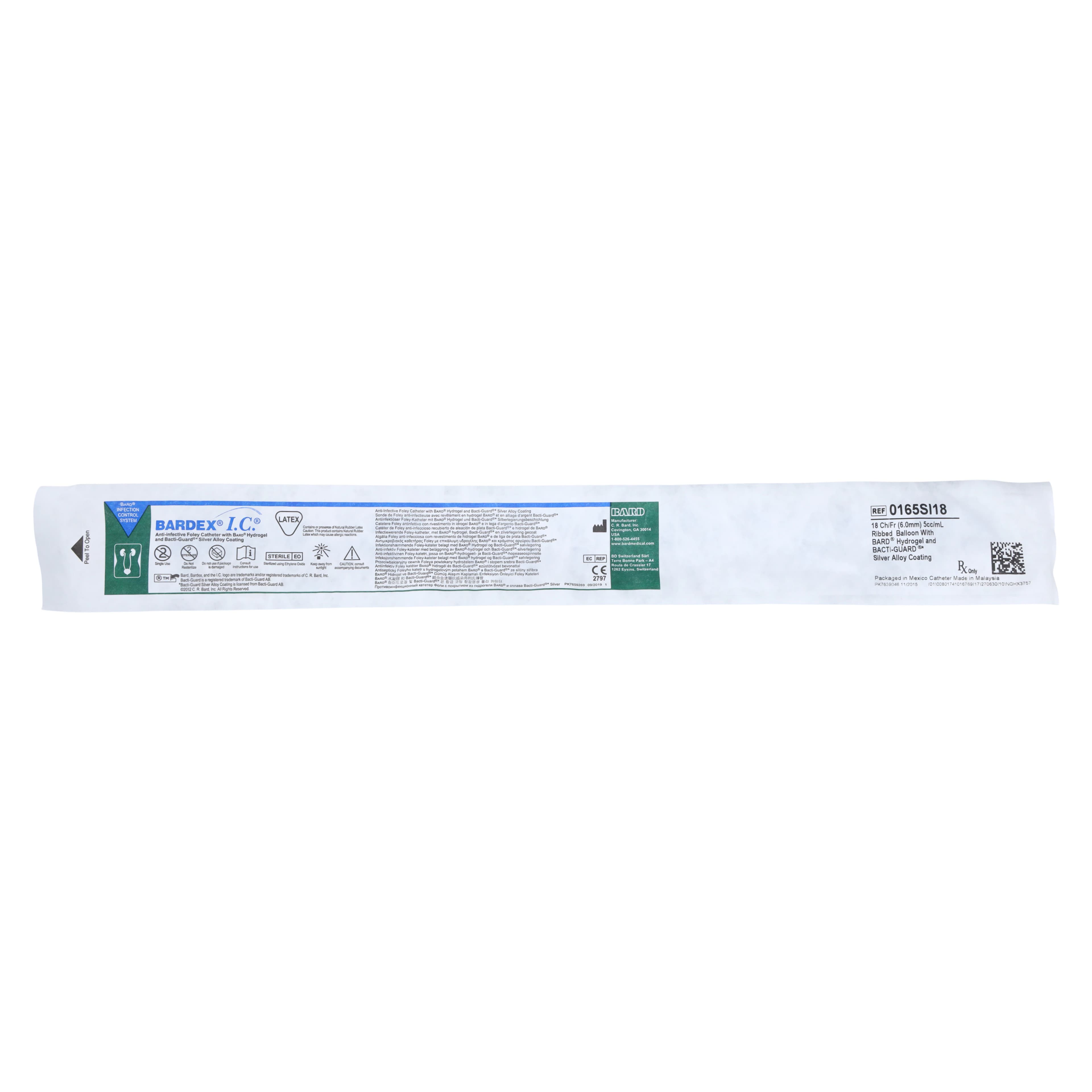 Bardex 2-Way Foley Catheter, 18 Fr, 5 cc Balloon, Short Round Tip, Latex thumbnail 2