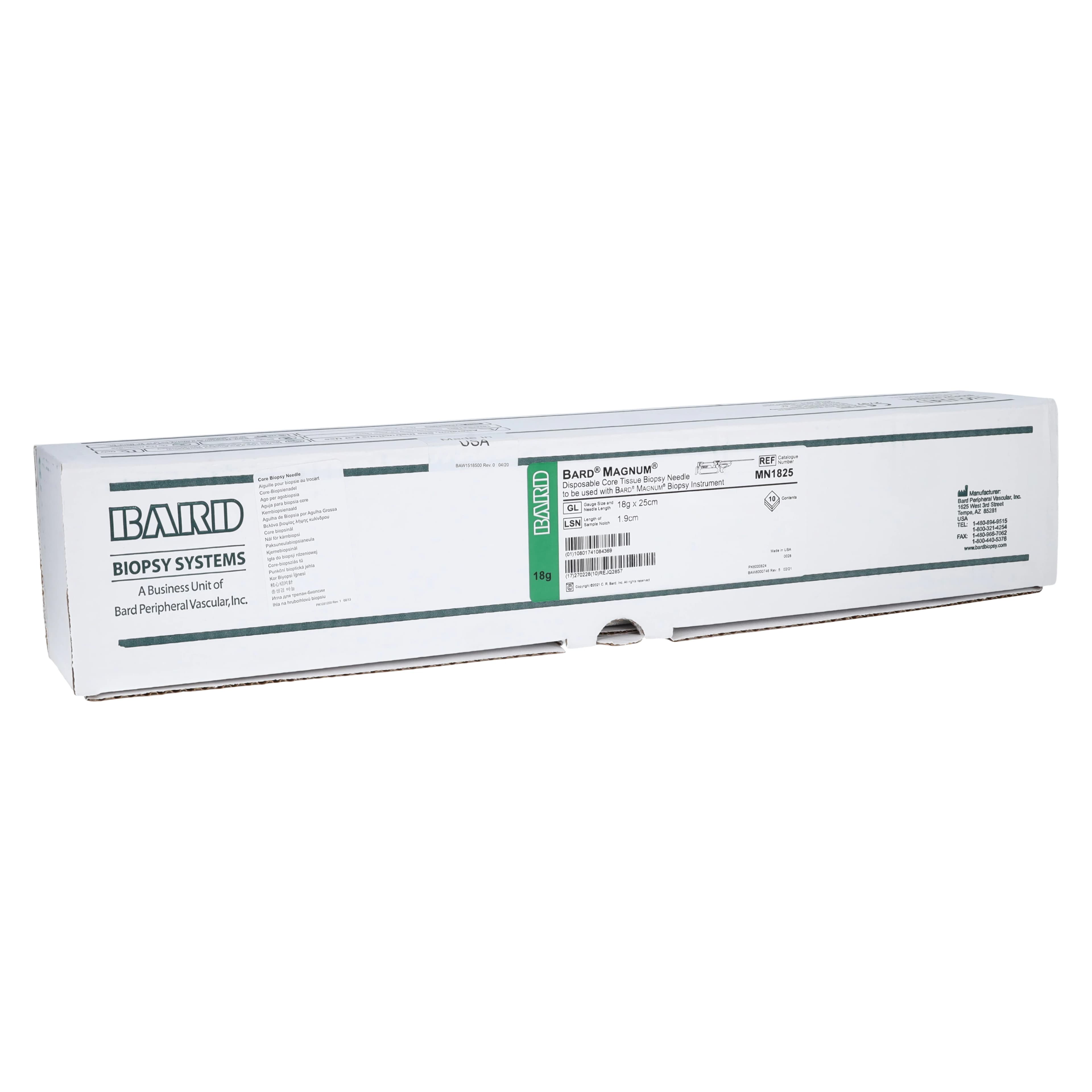 Bard Magnum Biopsy Needle, 18G x 25cm, Sharp Trocar - Needle 18Gx25cm Bard Magnum - Image 1