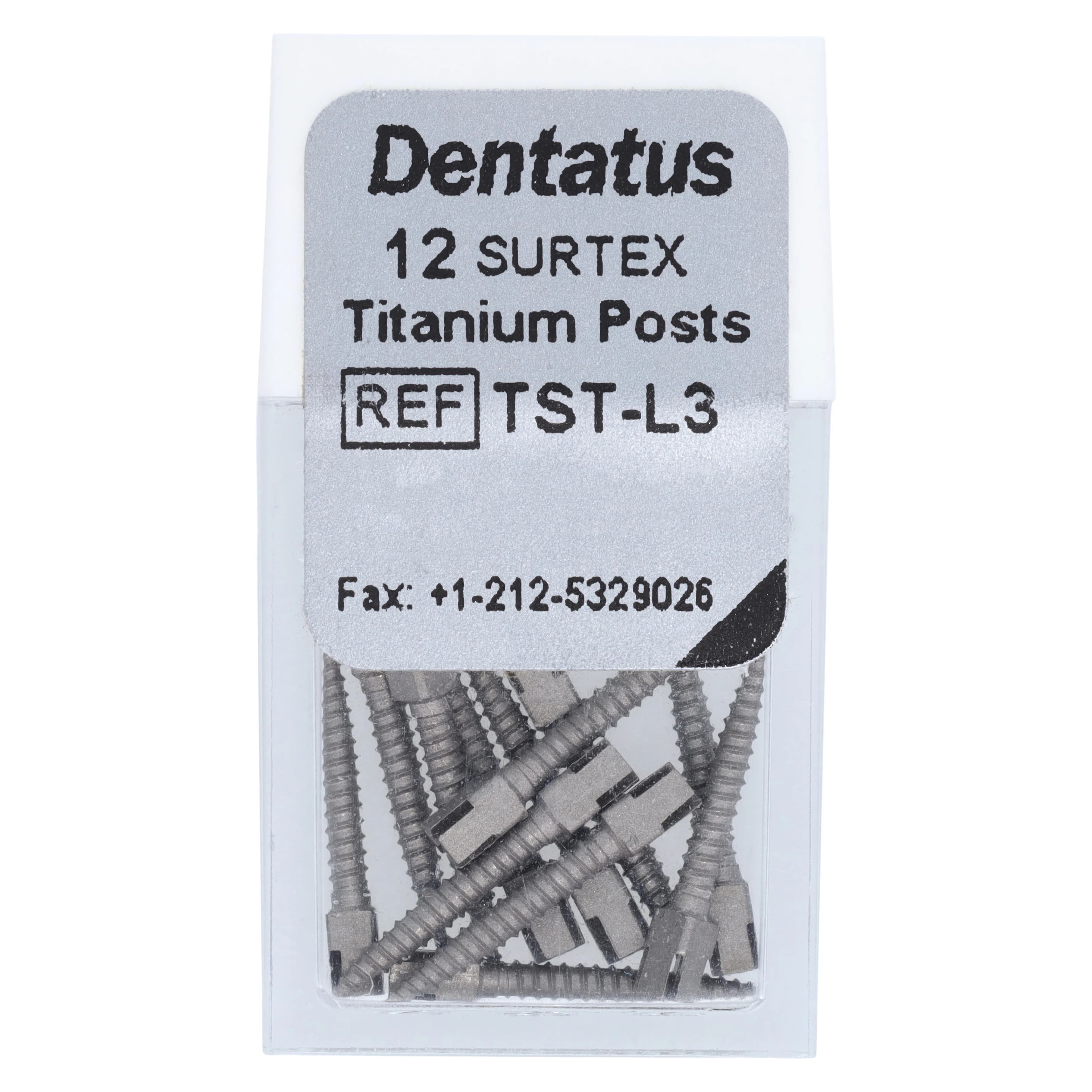 Dentatus Surtex Classic Titanium Post Refill, Long (L3), 1.35mm x 11.8mm, 12/Bx, TST-L3 - Surtex Titan Post L3 1.35mm 12/Bx - Image 1