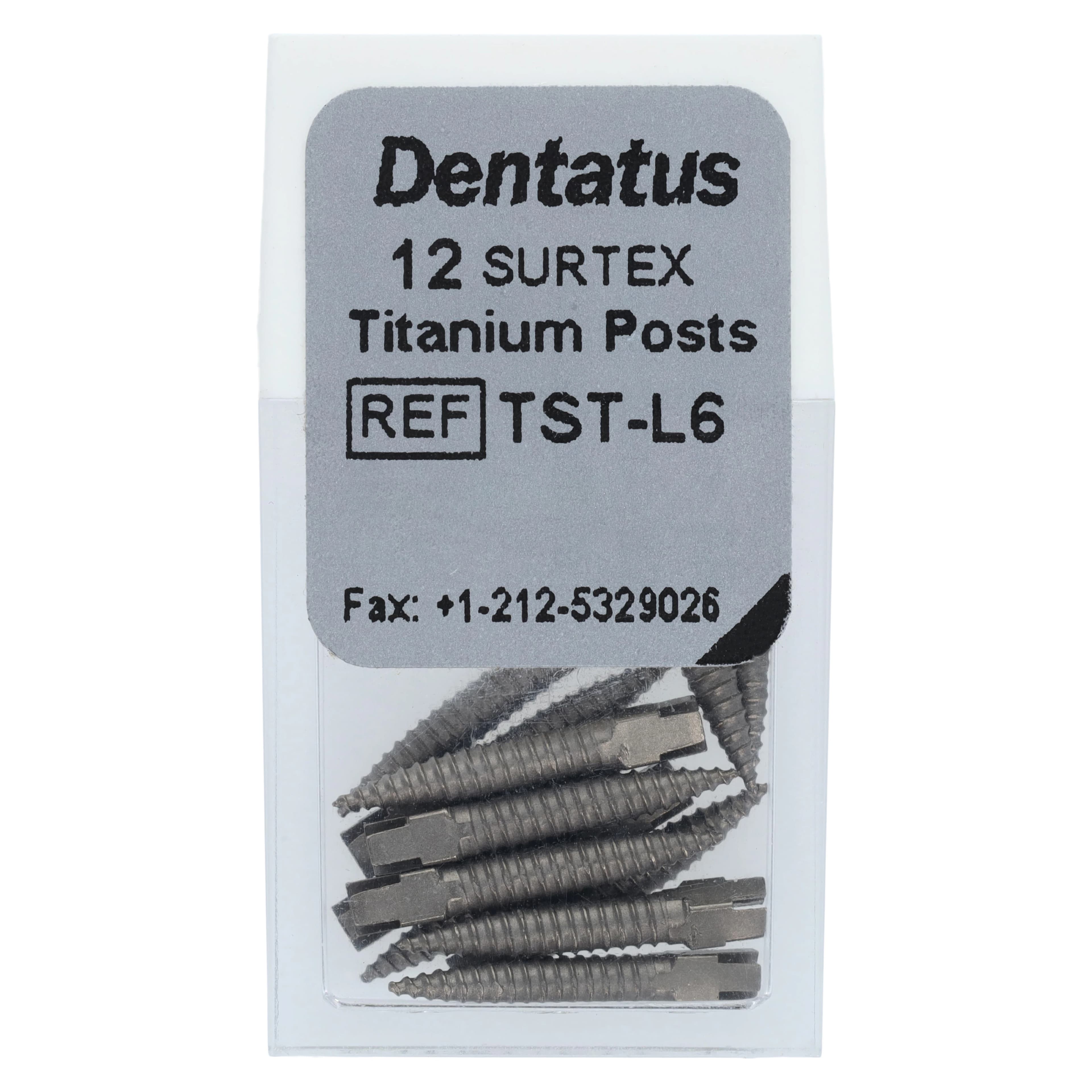 Dentatus Surtex Classic Titanium Post Refill, Long (L6), 1.80mm Diameter, 11.8mm Length, 12/Pack, TST-L6 - Surtex Titan Post L6 1.80mm 12/Bx - Image 1