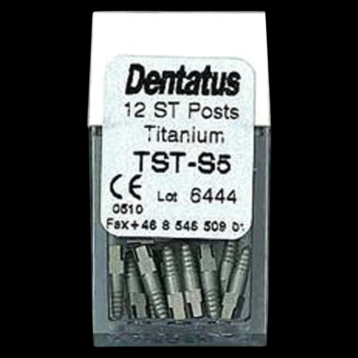 Dentatus Surtex Classic Surface-Treated Titanium Post Refill, Size S5, Short 7.8 mm, Diameter 1.65 mm, 12/Pkg, TST-S5 - SURTEX™ Surface-Treated Titanium Post Refill – Short, Length 7.8 mm, 12/Pkg - TST-S4, Diameter 1.65 mm, Length 7.8 mm - Image 1
