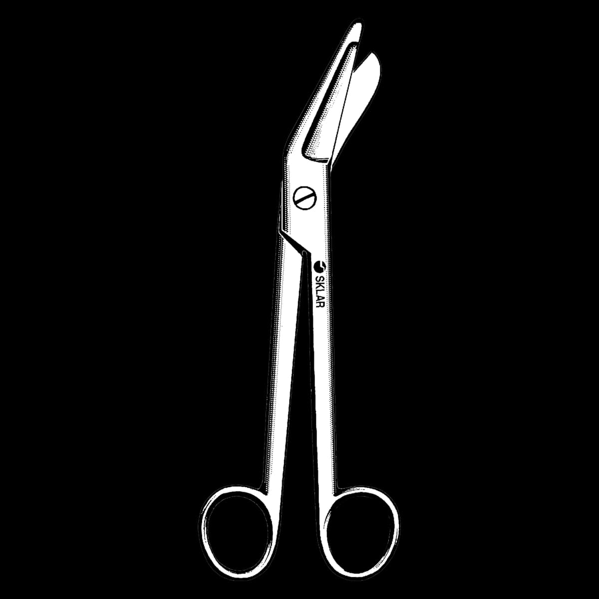 Sklar Esmarch Bruns Plaster Shears, Angled, 9" Stainless Steel, Non-Sterile, Reusable - Shears Esmarch Plaster - Image 1