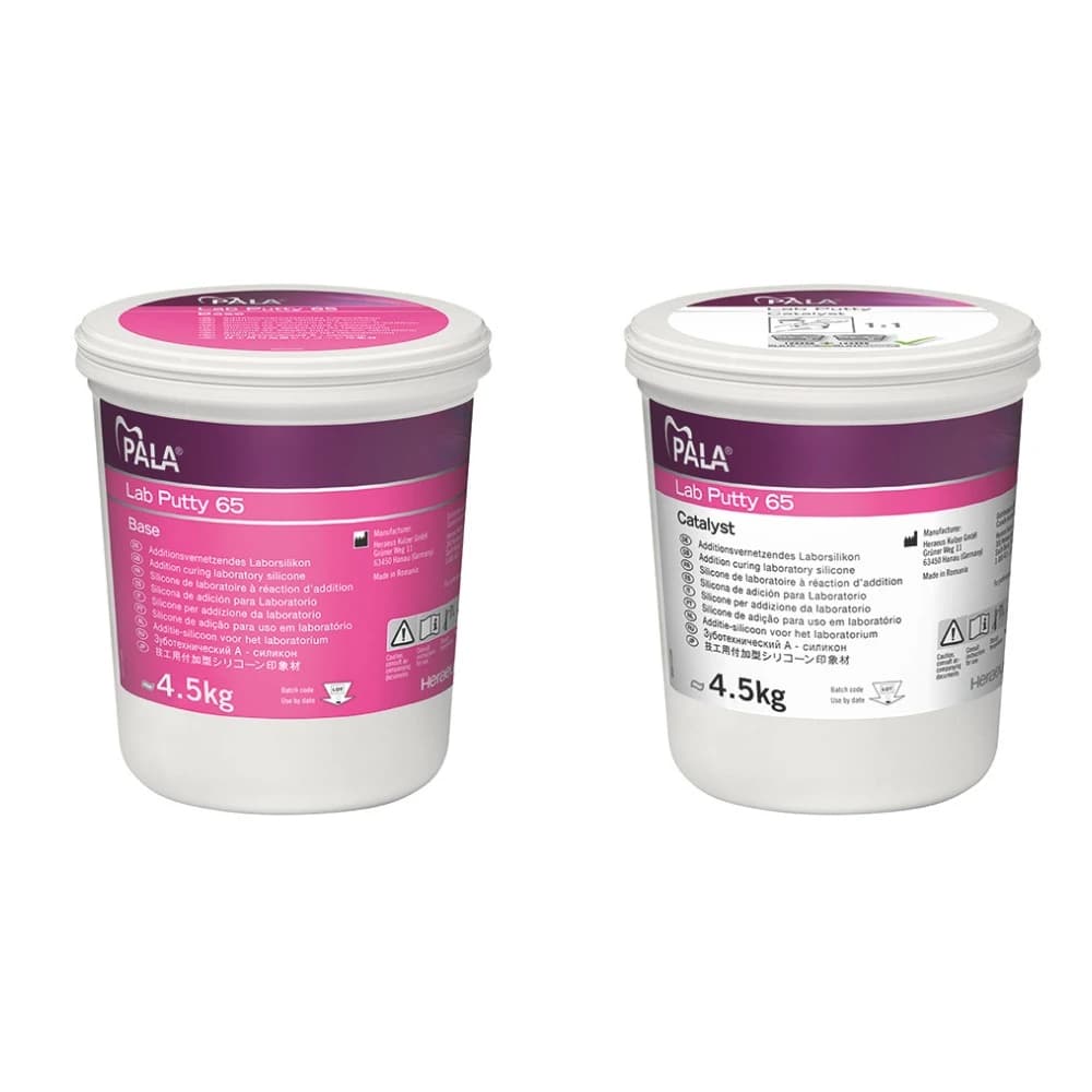 Kulzer Pala Lab Putty Shore 65 Pink, 2 x 4.5 kg Tubs, 9 kg Total - Pala Lab Putty Shore 65 Pink 4.5kg Pack of 2 - Image 1