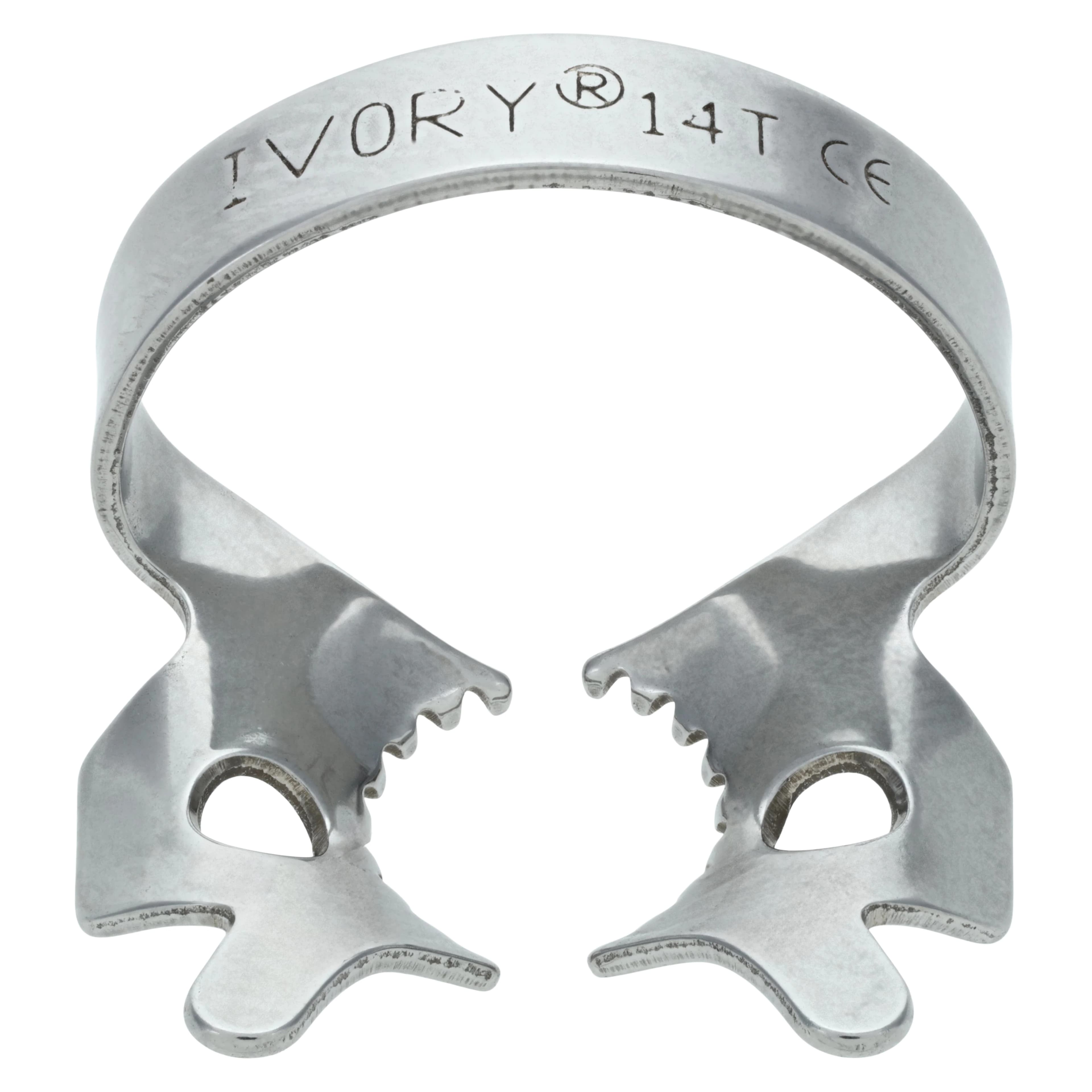 Ivory Tiger Rubber Dam Clamp, #14T, Winged, Serrated, Molar Partially Erupted, 1 Each, 50057849 - Ivory Tiger, Rubber Dam Clamp, # 14T, 50057849 - Image 1