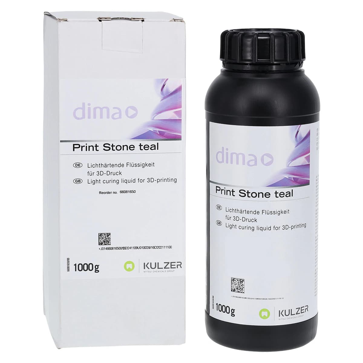 dima Print Stone Teal 3D Printing Resin, 1000g Bottle, 1/Pk, HER-66081650 thumbnail 2
