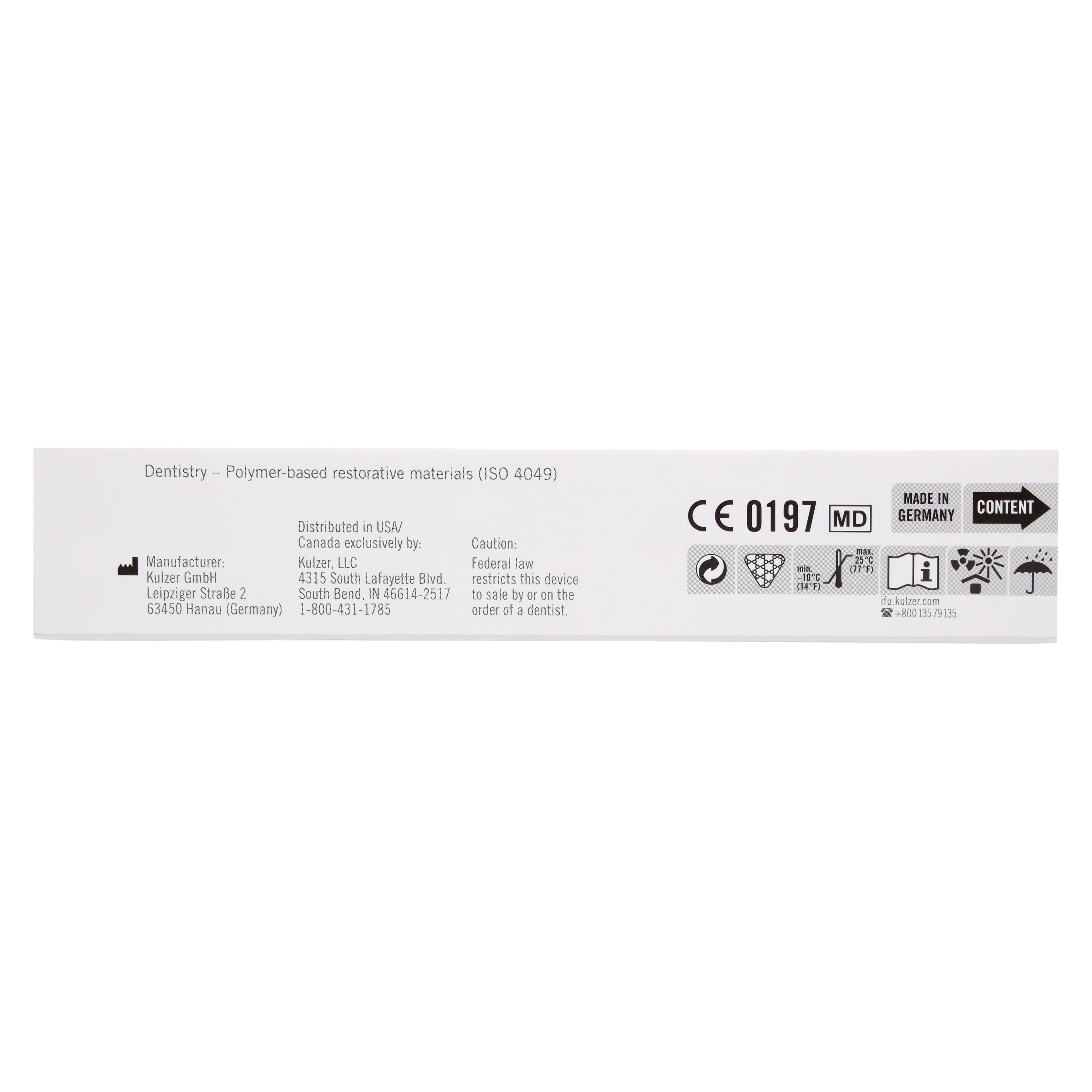 Venus Diamond ONE Universal Composite Syringe Refill, Light-Cure, Nanohybrid, Shade ONE, 4 g, 1/Pk, 66081838 thumbnail 2