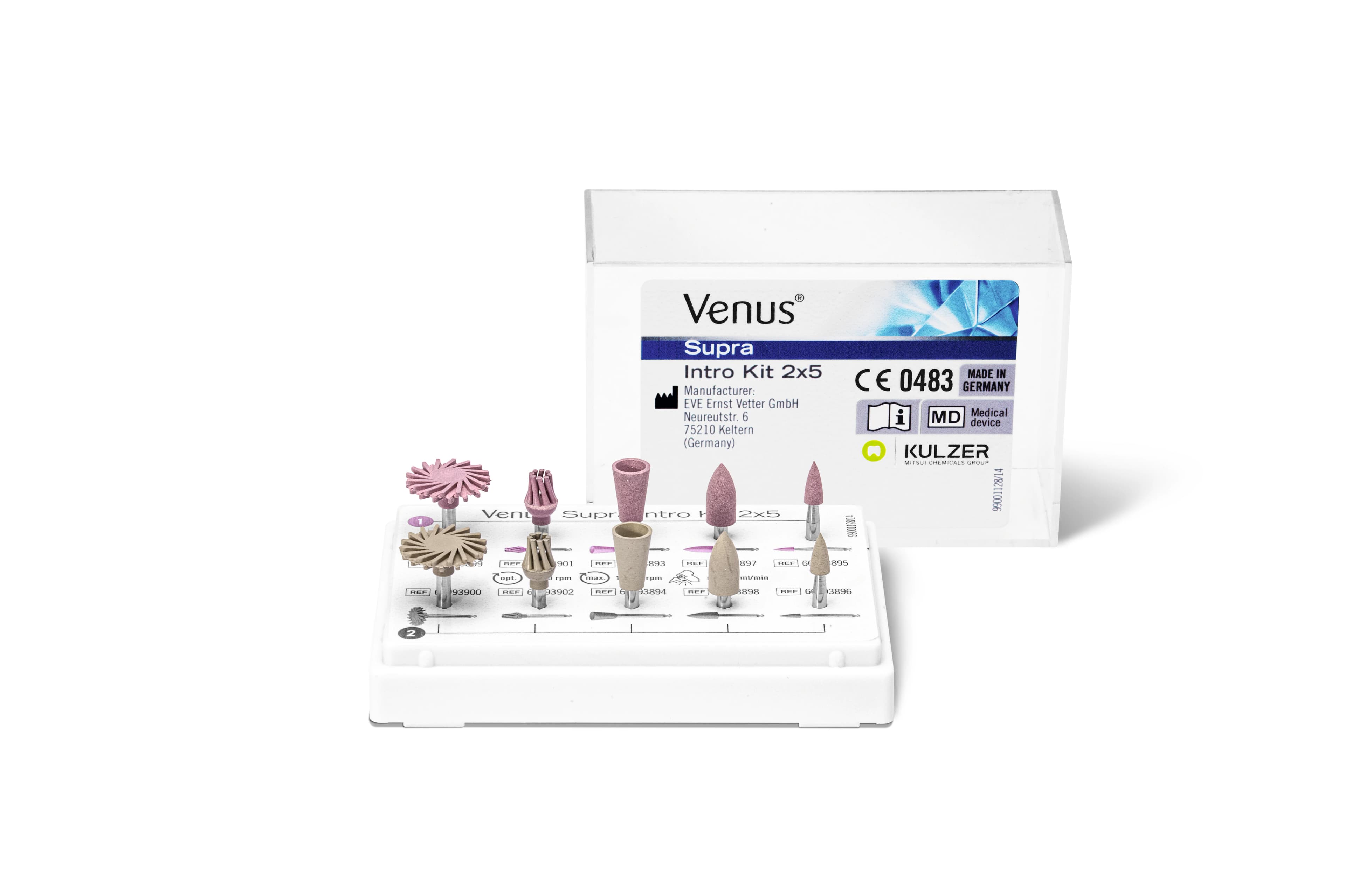 Kulzer Venus Supra Pre-Polish and High Gloss Composite Polishers Intro Kit, 2x5, 66087541 - Venus Supra Polishers Intro Kit - Image 1