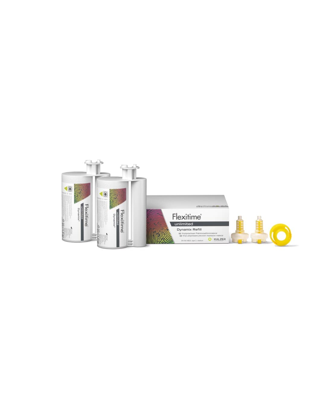 Kulzer Flexitime Unlimited Impression Material, 380mL Cartridges, Pack of 2, Refill 66099317 thumbnail 2
