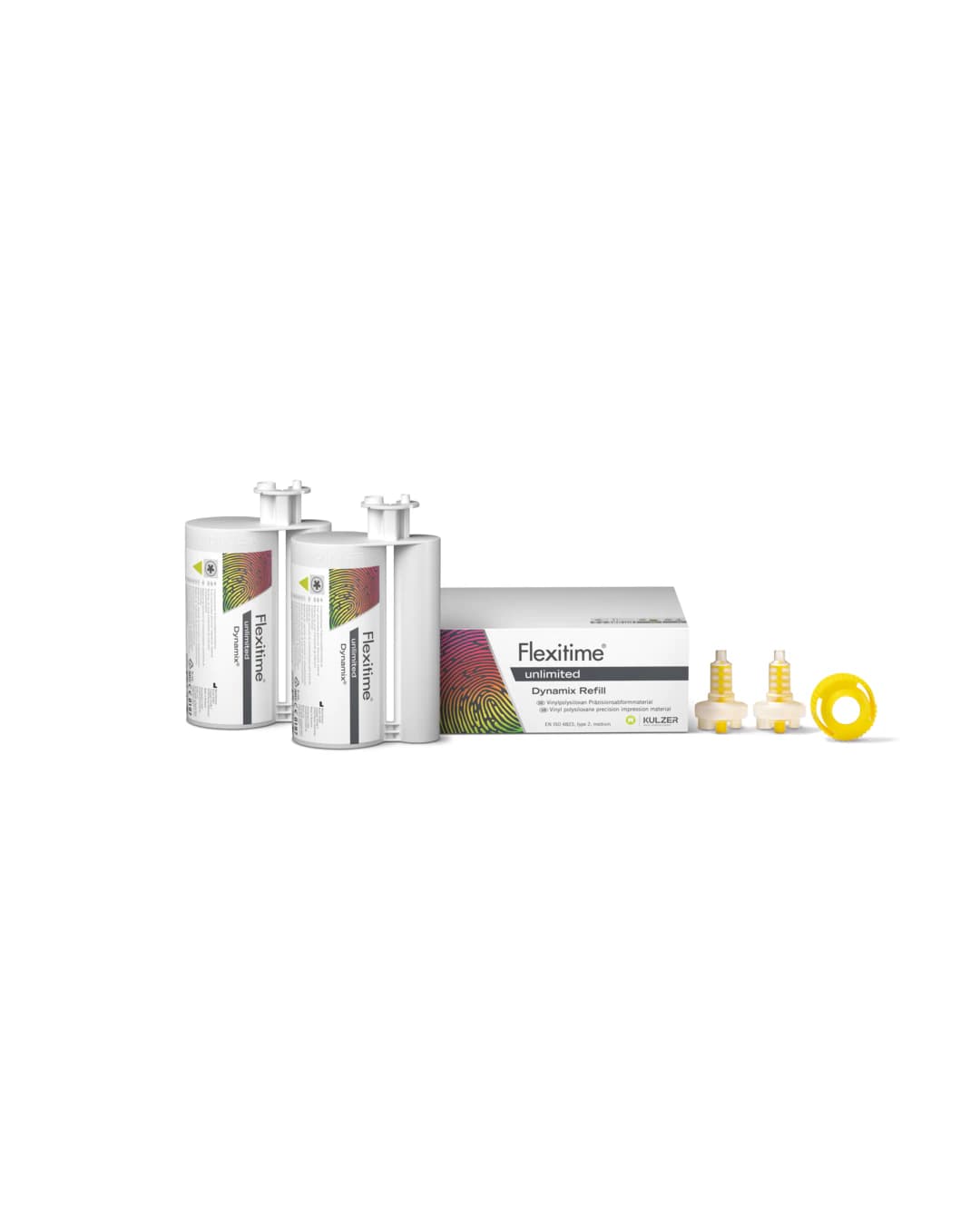Kulzer Flexitime Unlimited Impression Material, 380mL Cartridges, Pack of 2, Refill 66099317 - Flexitime Unlimited 380mL Pack of 2 - Image 1