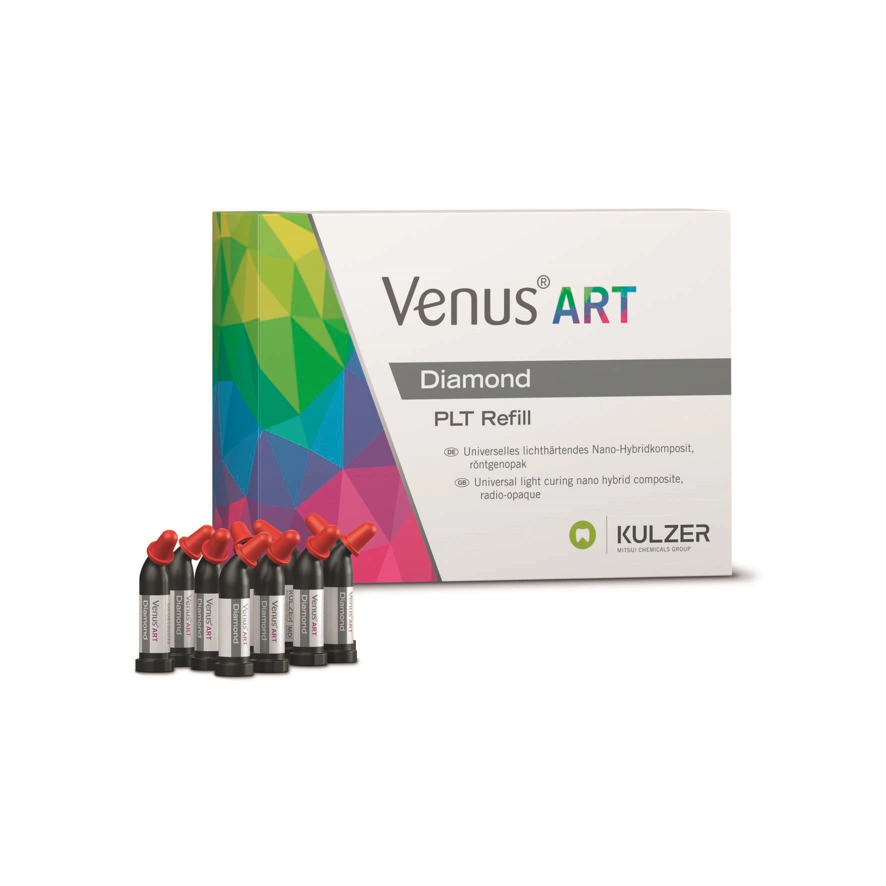 Venus Diamond Nanohybrid Universal Composite, PLT Refill, Shade HKA5, 0.25 g, 10/Pk, 66039014 - Venus Diamond PLT HKA5 0.25gm Refill (10) - Image 1