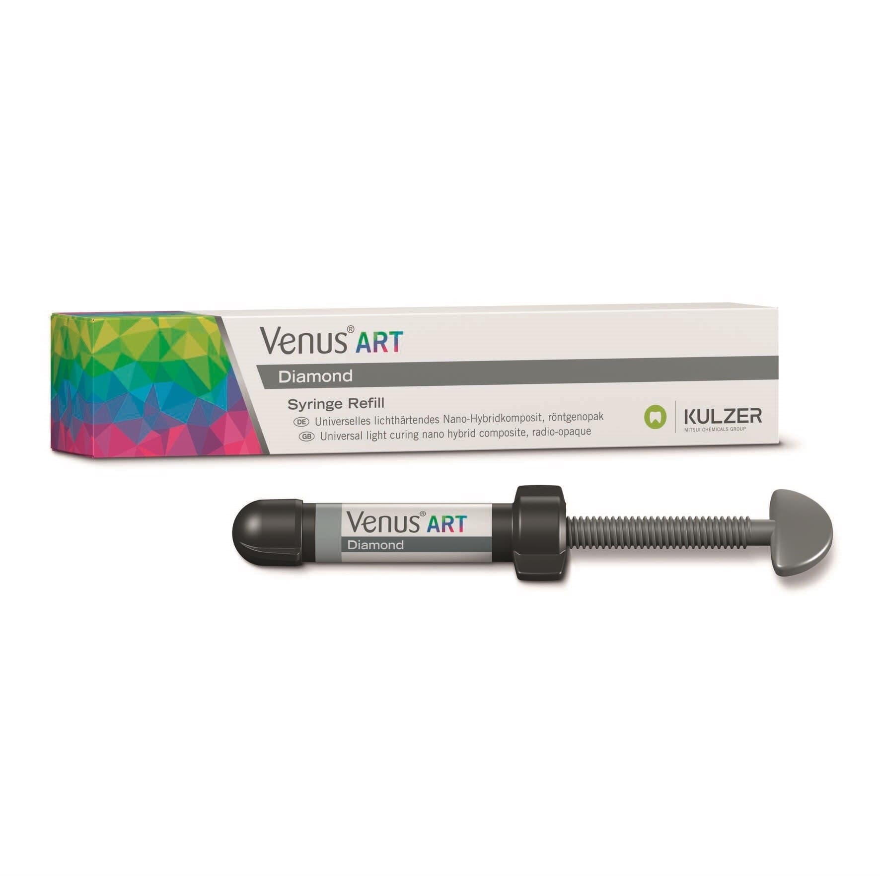 Venus Diamond Nanohybrid Universal Composite, Light-Cure, Syringe Refill, Shade HKA2.5, 4 g, 1/Pk, 66035473 - Venus Diamond, Light-Cure, Syringe Refill, 4 g, HKA2.5, 1/Pk - Image 1