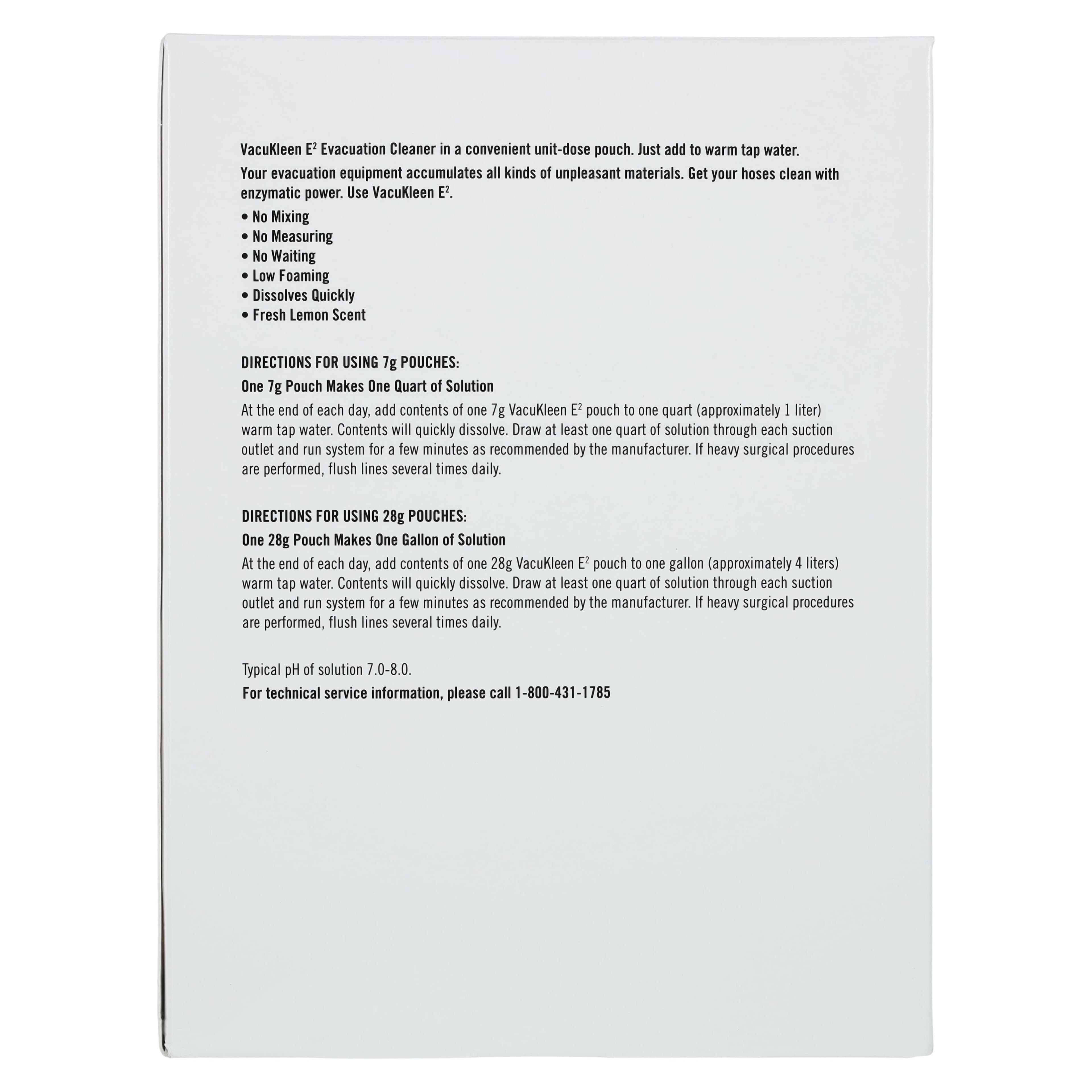 Kulzer VacuKleen E2 Evacuation System Cleaner, Unit-Dose 7g Pouches for Quarts, Lemon Scent, 60/Box, #50036100 thumbnail 5