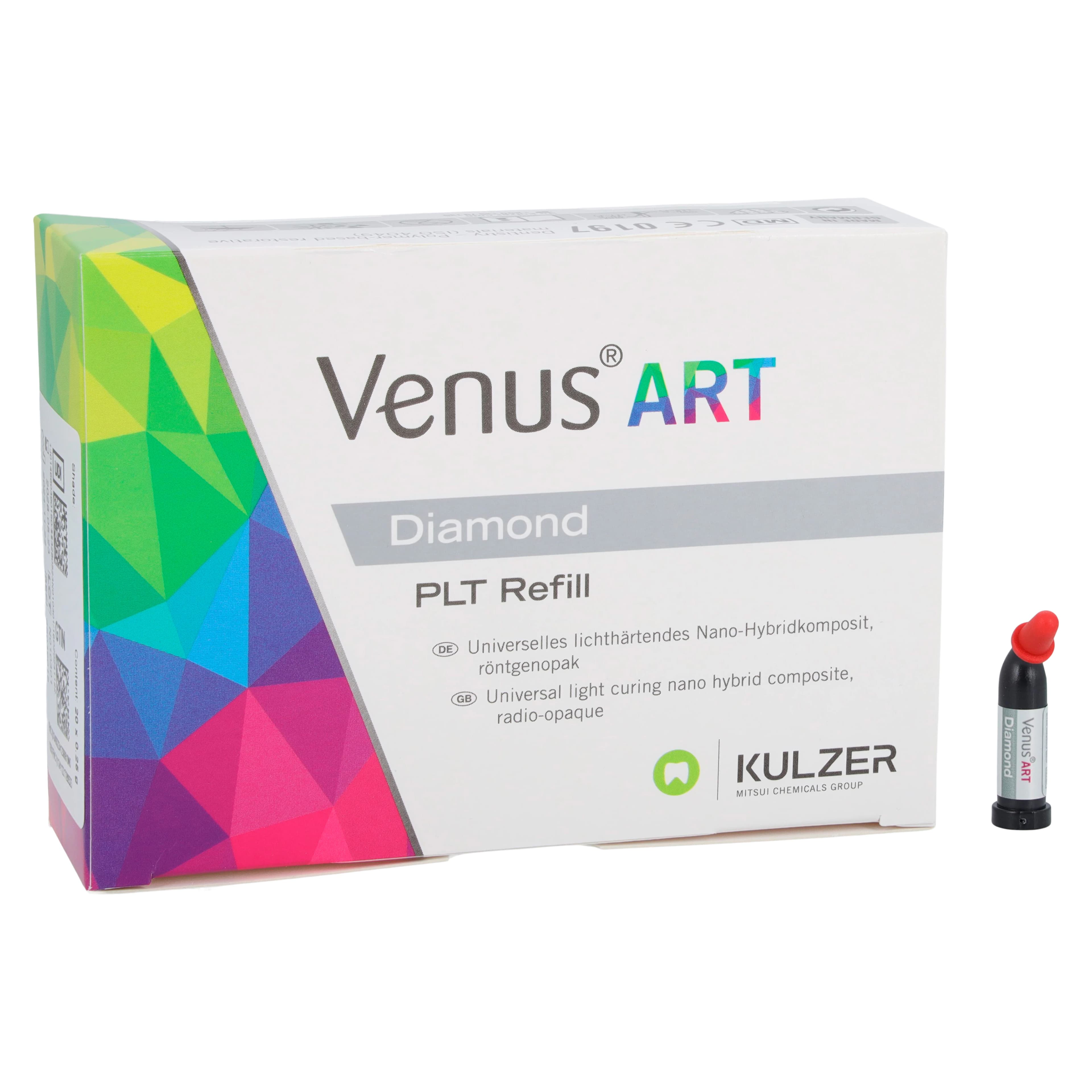 Venus Diamond Nanohybrid Universal Composite, PLT Refill, Shade A1, 0.25 g, 20/Pk, 66039008 - Venus Diamond PLT A1 0.25gm Refill (20) - Image 1