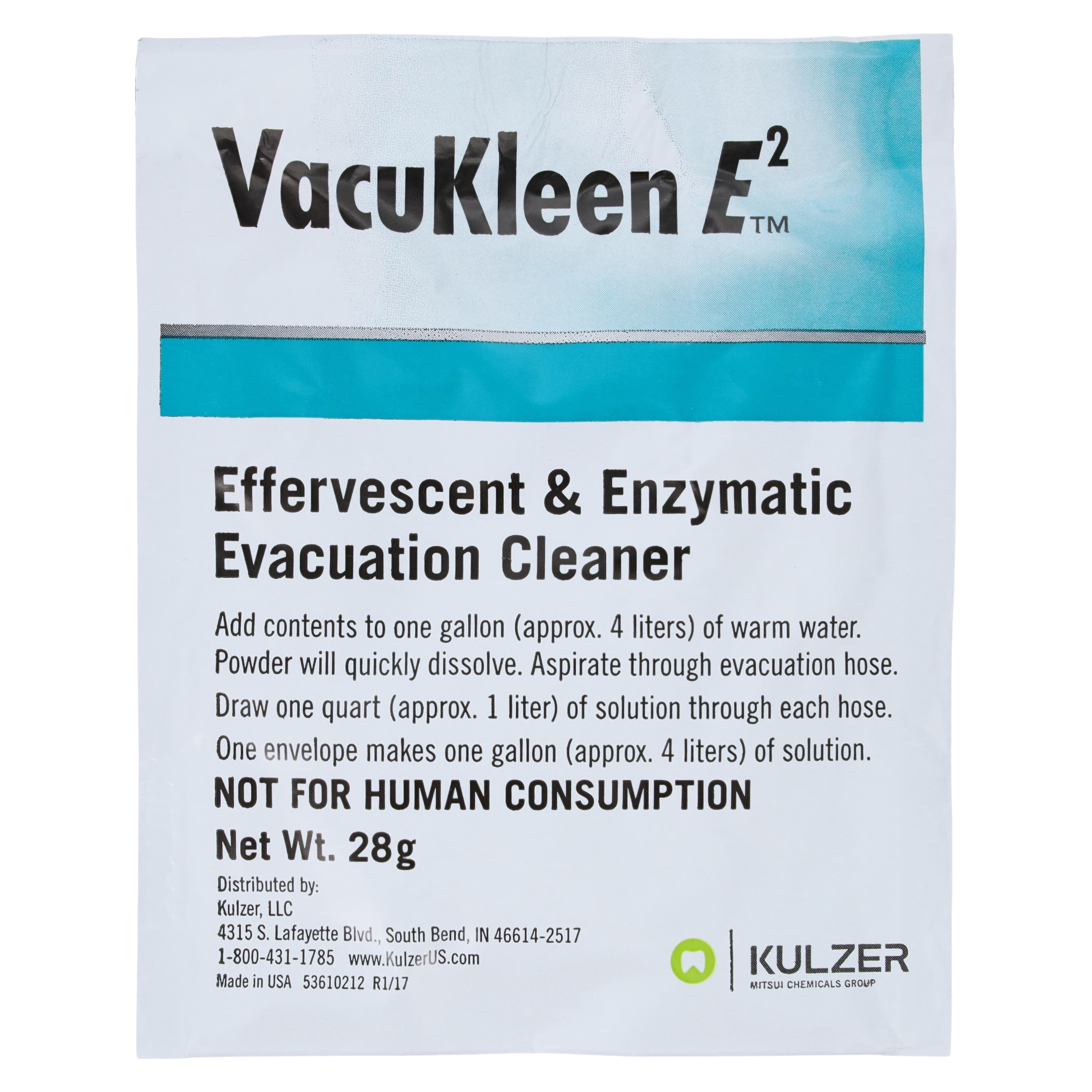 VacuKleen E2 Evacuation System Cleaner, Unit-Dose 28 g Pouches for Gallons, Lemon Scent, 25/Box, 50036102 thumbnail 2