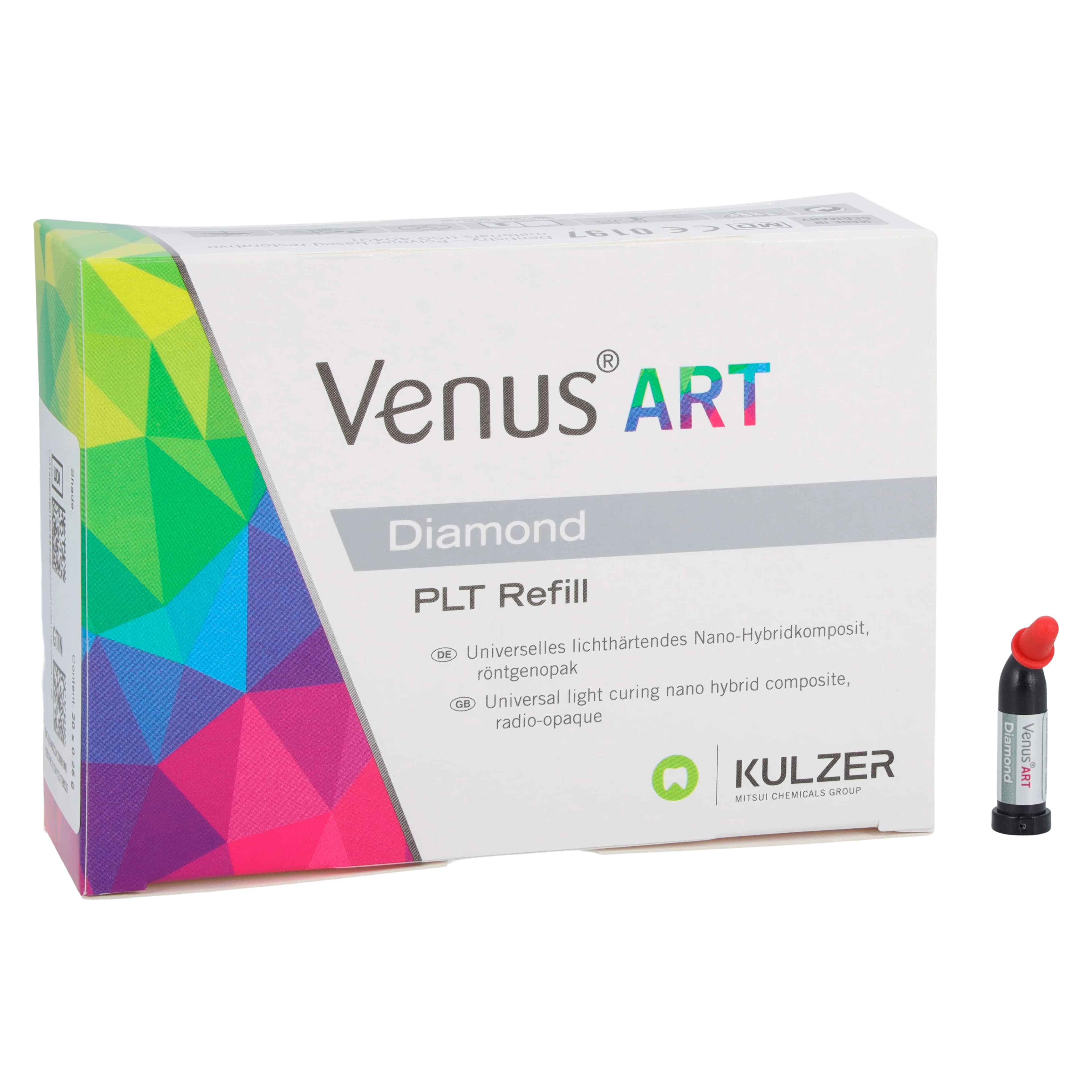 Venus Diamond Nanohybrid Universal Composite, PLT Refill, Shade C3, 0.25 g, 10/Pk, 66039019 - Venus Diamond PLT C3 0.25gm Refill (10) - Image 1