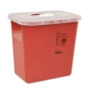 SharpSafety Multi-Purpose Sharps Container with Rotor Opening Lid, 2 Gallon, Red, 8970 - Multipurpose Sharps Containers with Rotor Opening Lid - Multi-Purpose Sharps Containers – 2 Gallon, Red - Image 1