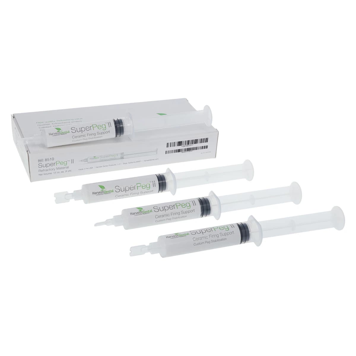 Harvest Dental Super Peg II Refractory Material, 12cc Syringe, 4/Pack, 8510 thumbnail 2