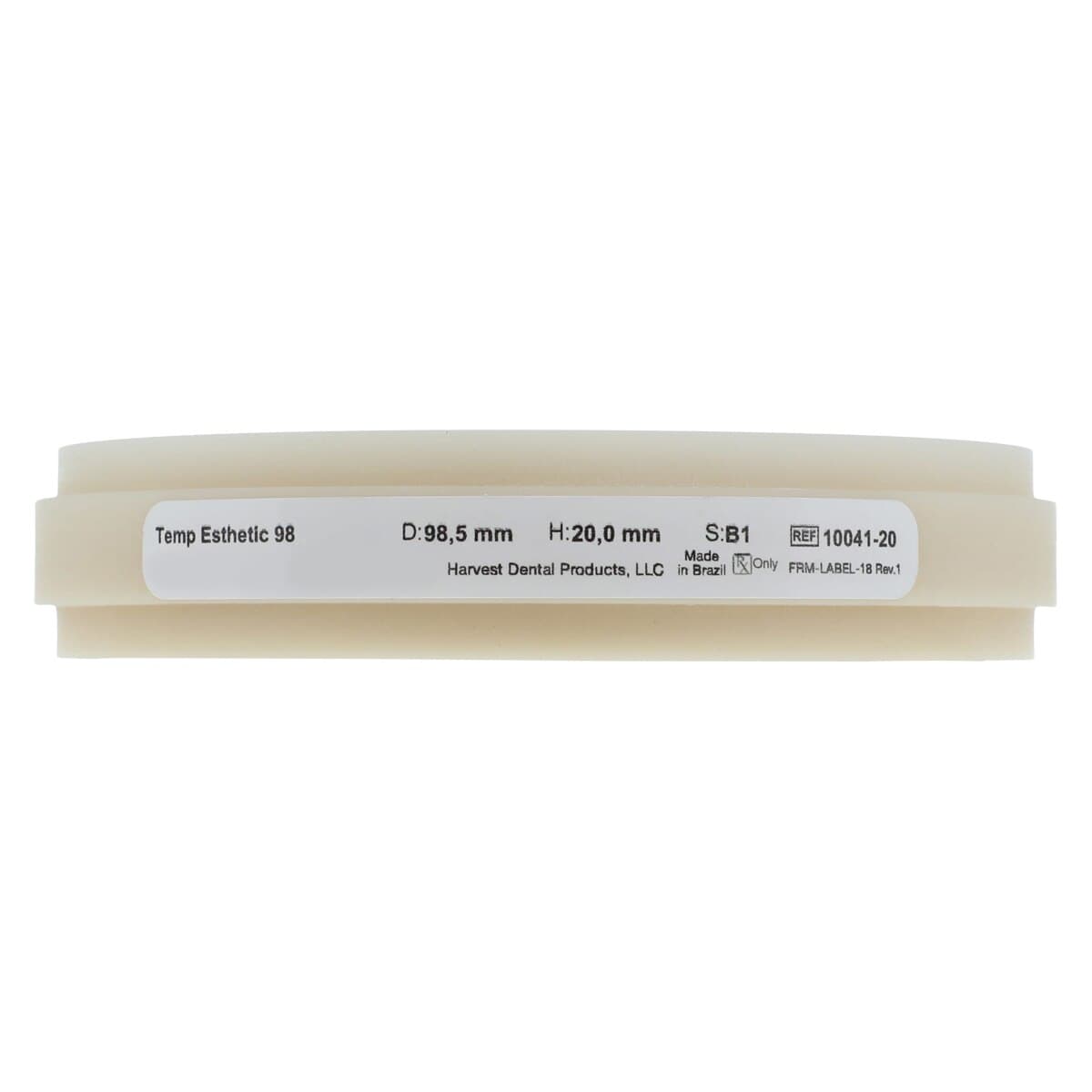 Harvest Esthetic DCL PMMA -ML- Denture + Temp Disc, 98 x 20 mm, Shade B1 thumbnail 4