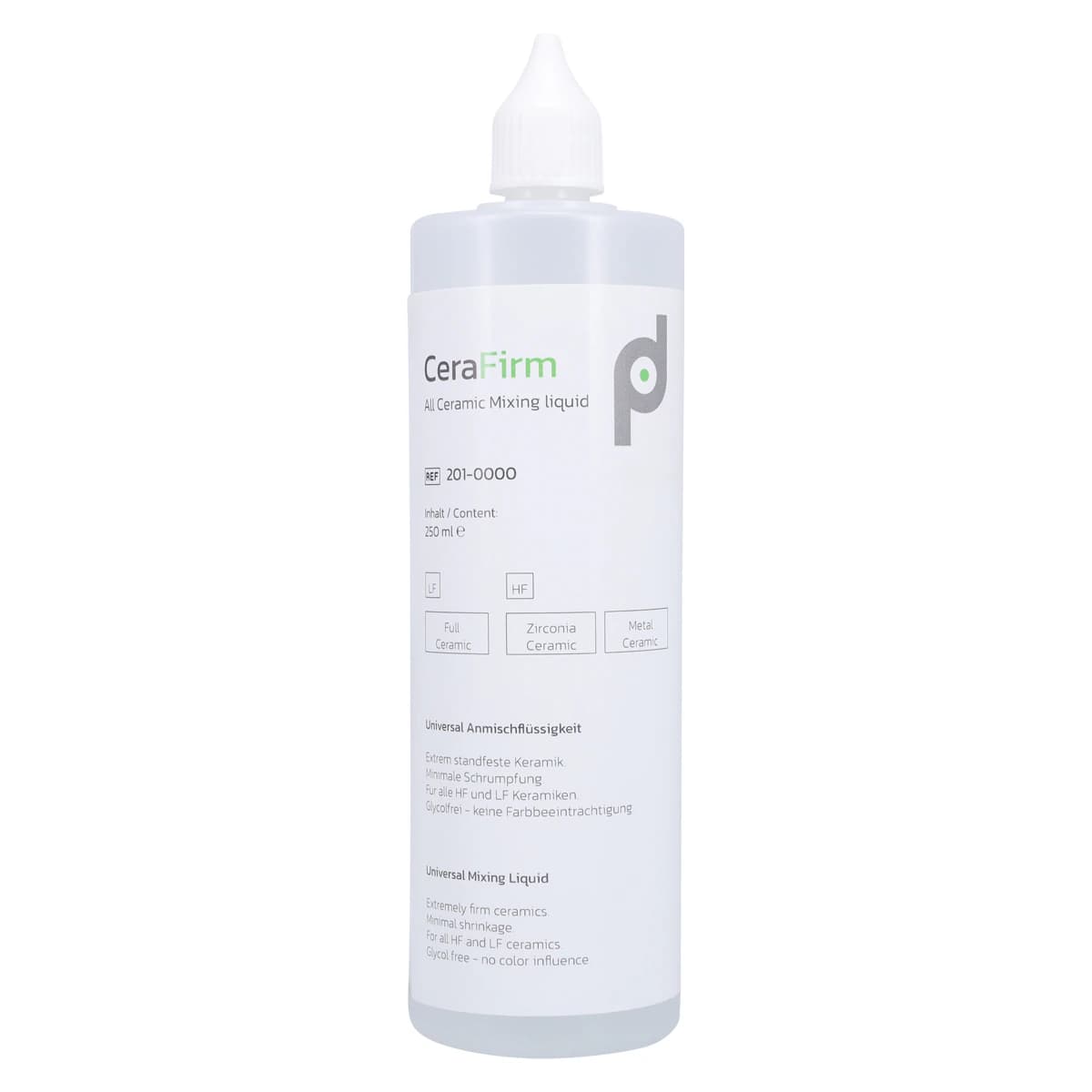 Harvest Dental CeraFirm Ceramic Modeling Fluid Kit, 250ml Fluid + 10ml Additive thumbnail 3