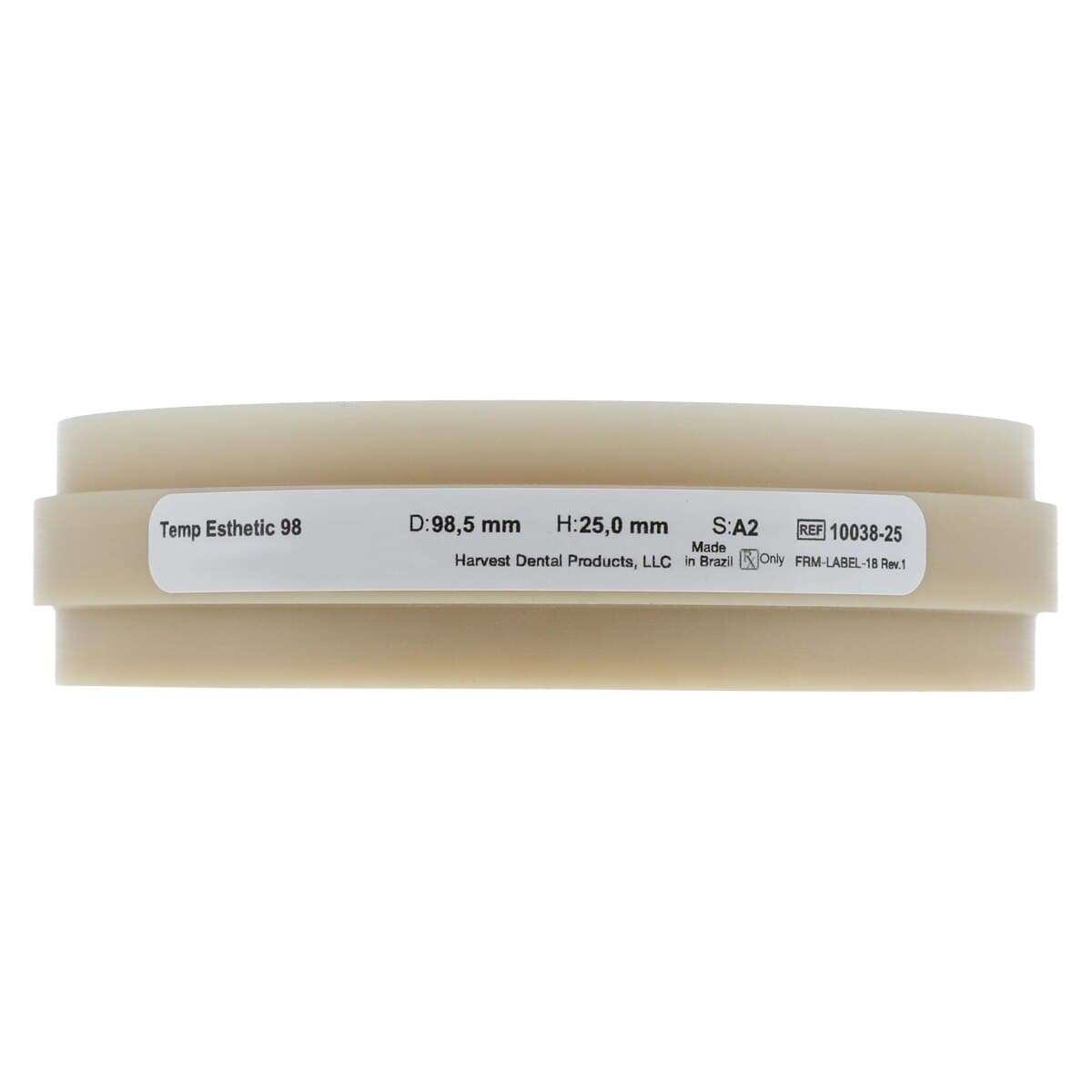 Harvest Esthetic DCL PMMA Denture + Temp Disc, 98 x 25 mm, A2 Shade, 01KN3QHKT3ZDSDZ2DS3Q5YF6HZ thumbnail 5