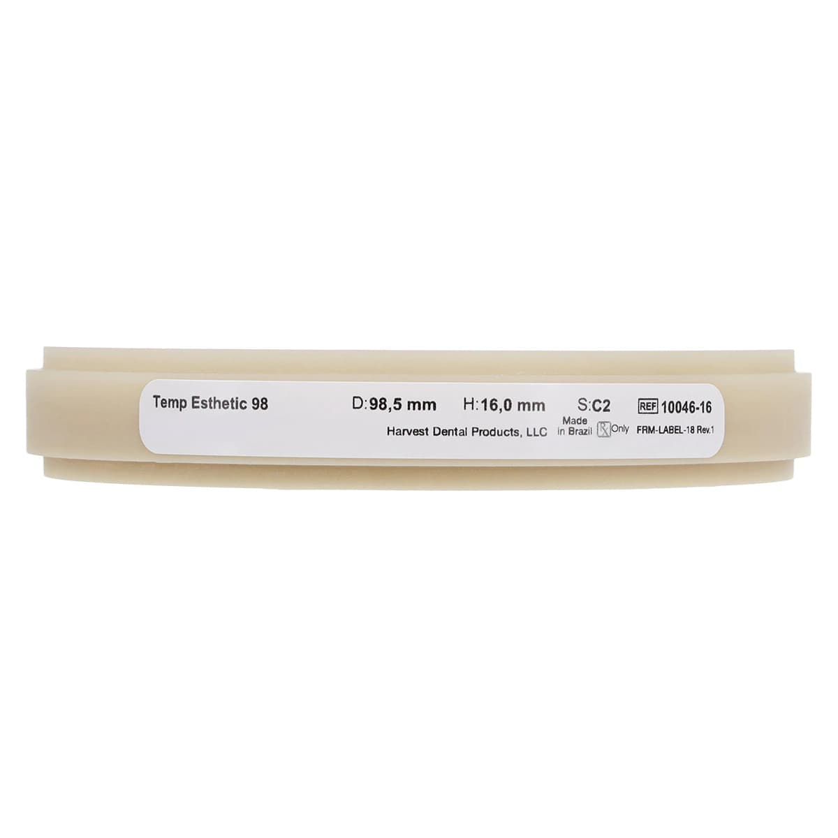 Harvest Esthetic DCL PMMA Denture + Temp Disc, 98 x 16 mm, C2 Shade, 01KEZKNHSVCZ4VWDN2TXPGM6JT thumbnail 5
