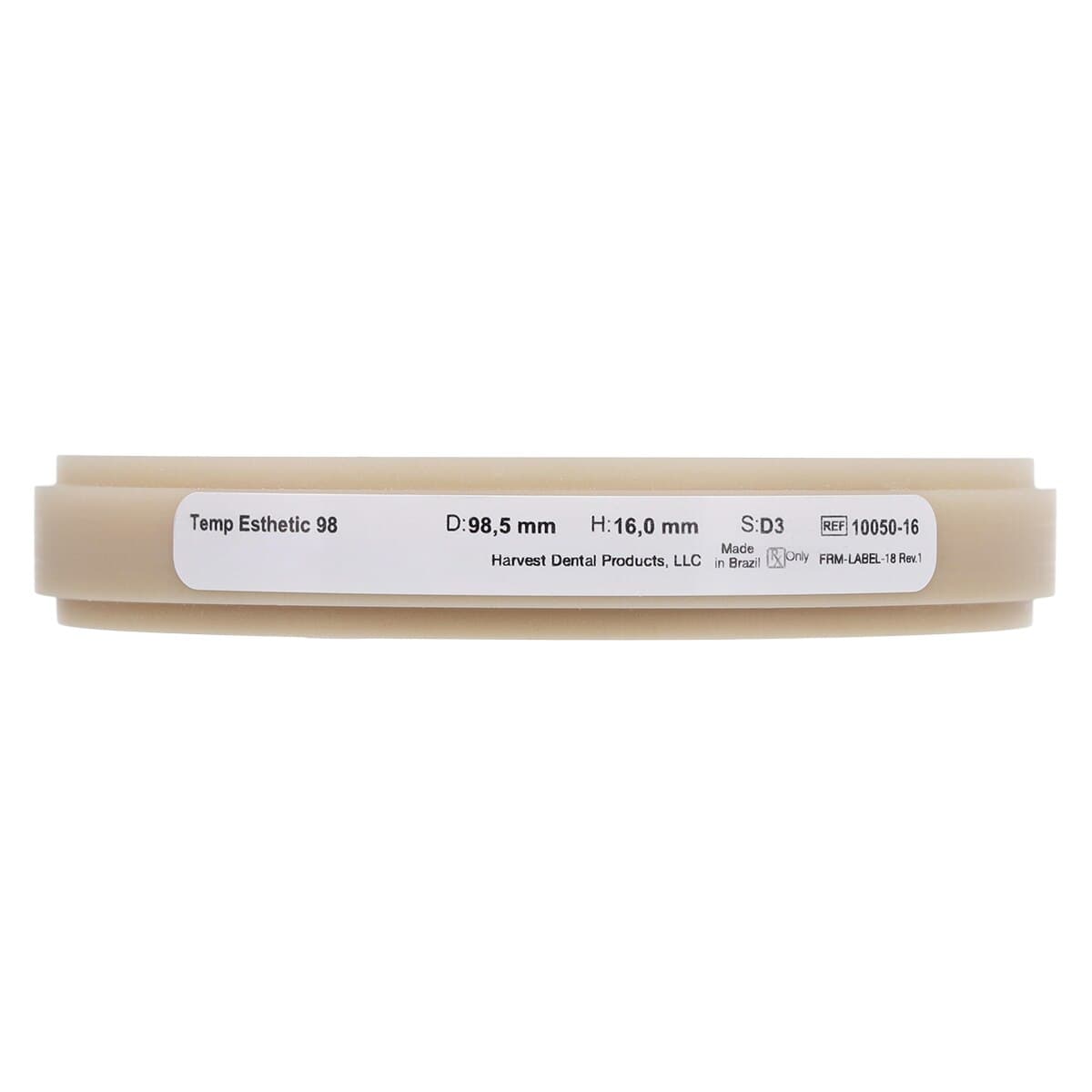 Harvest Esthetic DCL PMMA Denture + Temp Disc, 98 x 16 mm, D3 Shade thumbnail 4