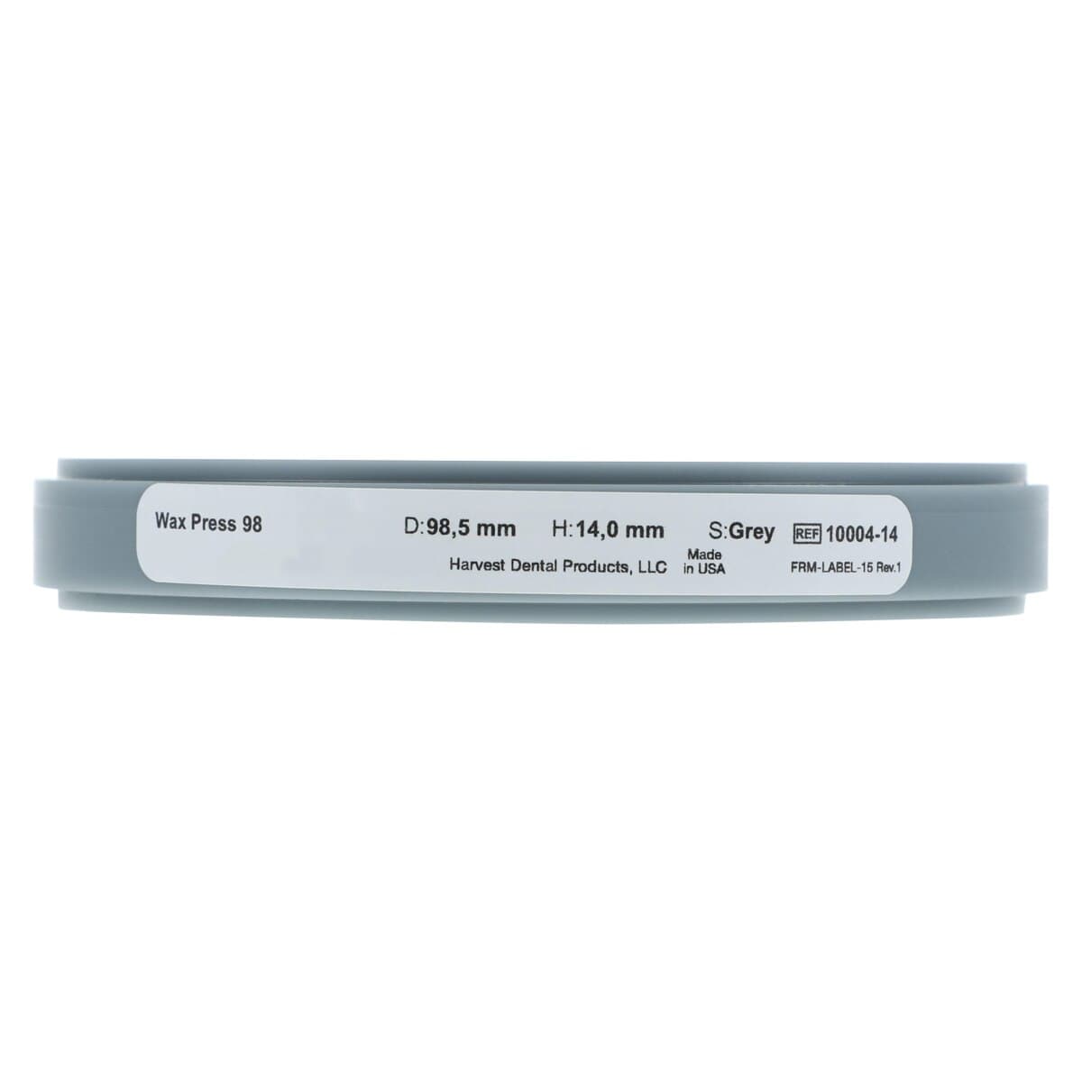 ZCAD Wax Press 98 Gray Disc, 98.5 mm Diameter x 14 mm Thick, 1/Pkg thumbnail 4