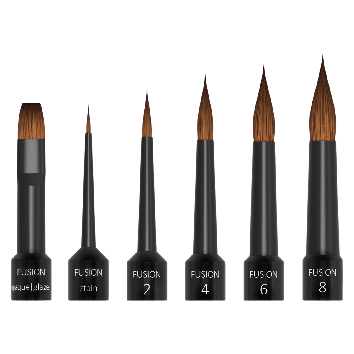 FusionBrush Tip Hybrid Kolinsky #8, Pack of 2 - FusionBrush Tip - Image 1