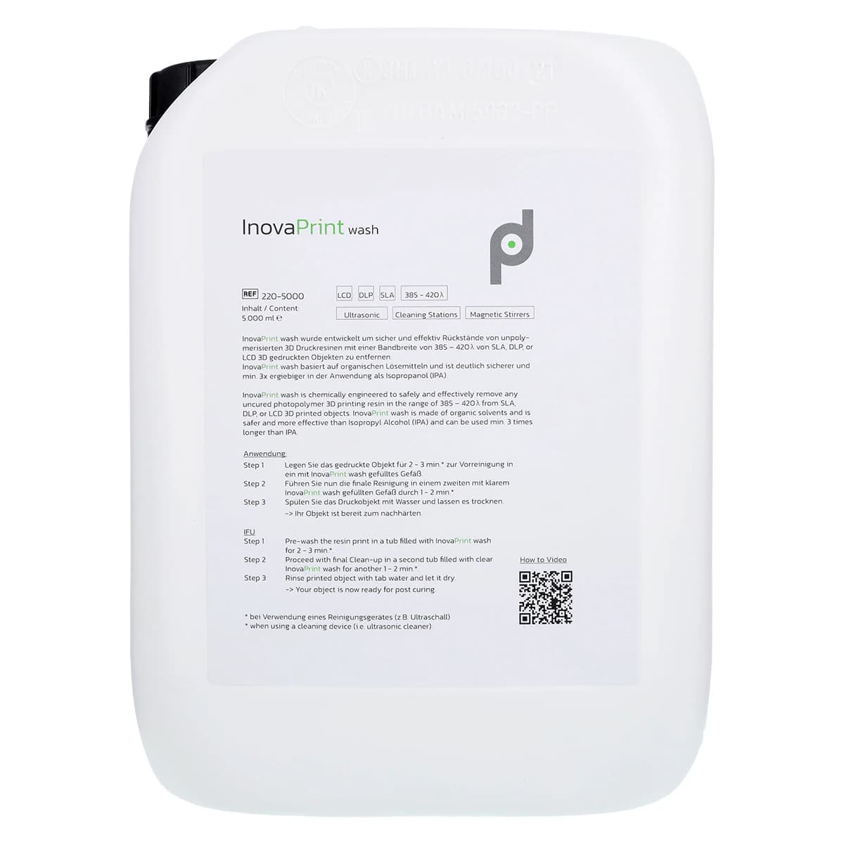 InovaPrint Wash 3D Print Resin Cleaner, 3785ml Bottle, 01KEZKNKD3C0X33YHVDBV9YEJF - InovaPrint Wash 3785ml Bottle - Image 1