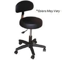 Brandt Industries Econobuoy Pneumatic Exam Stool with Back and Locking Casters, Brown - Stool Pnuematic w/Back Lck Cst - Image 1