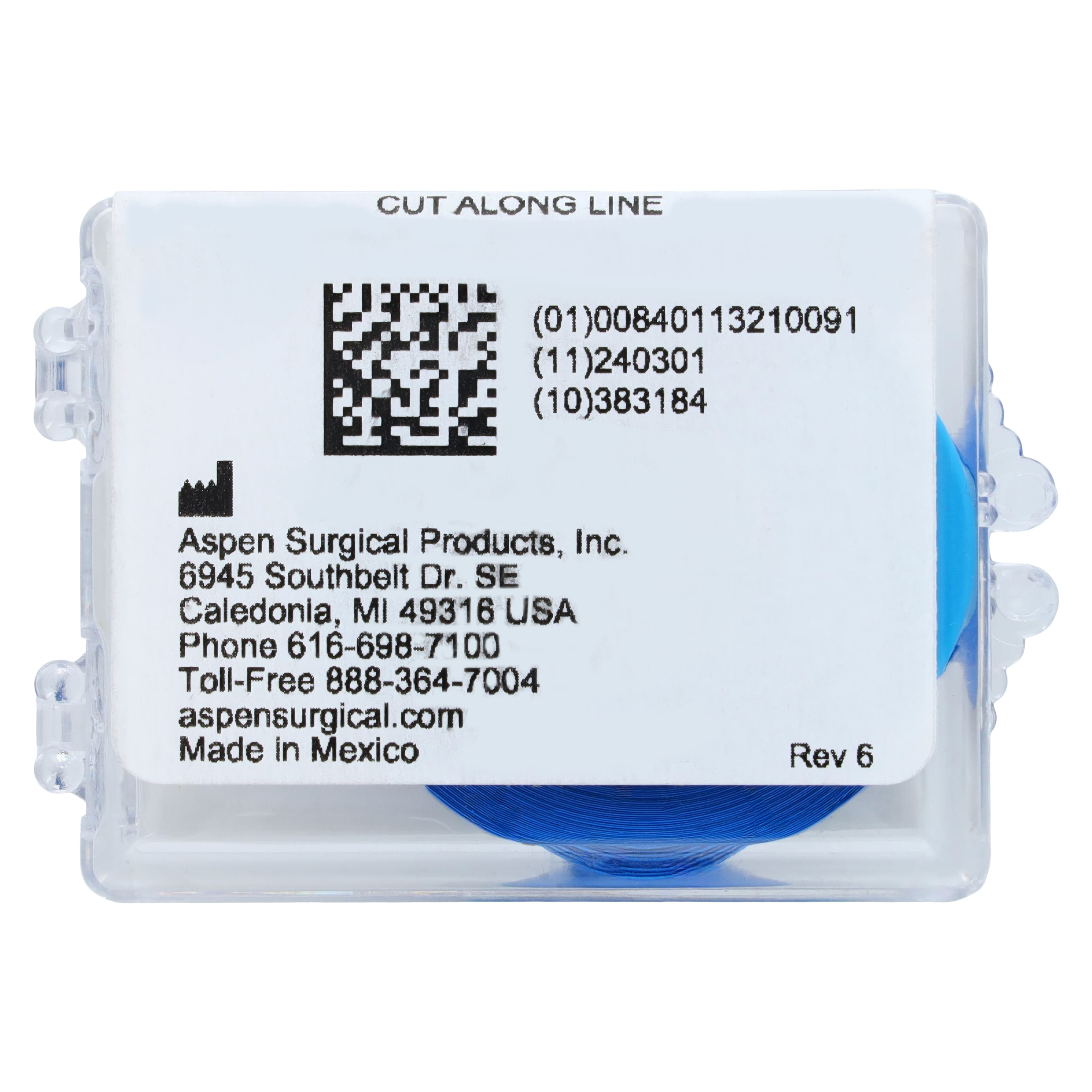 Aspen Surgical Instrument ID Tape, Royal Blue, 1/4" x 300", Disposable, Autoclavable, Each thumbnail 2