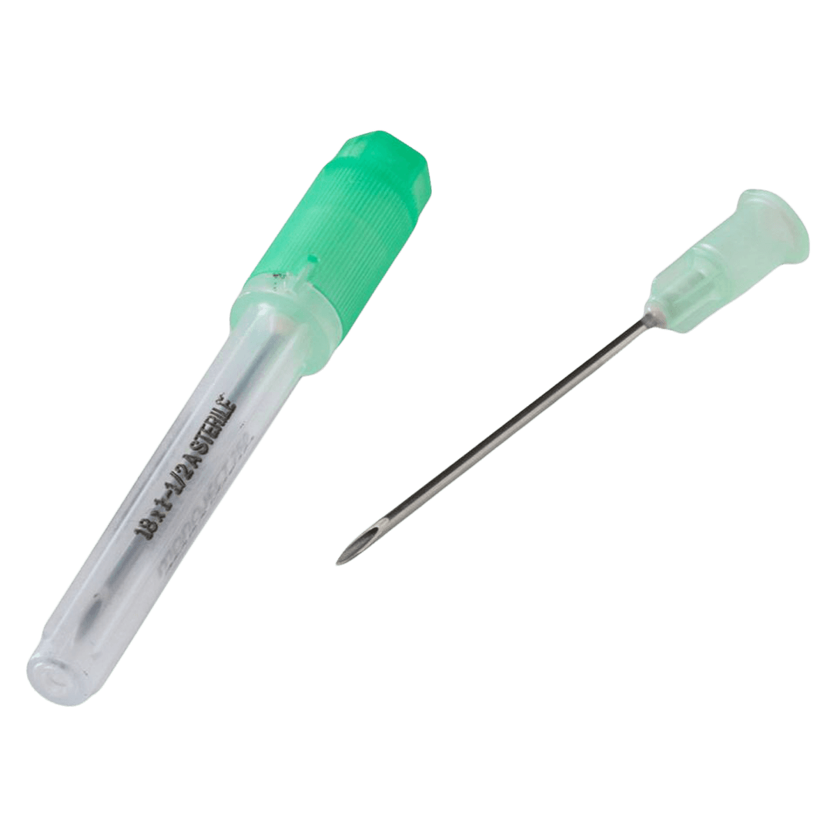 Monoject Hypodermic Needle, 19G x 1-1/2", Non-Coring, Regular Tri-Beveled, Rigid Pack, Sterile, Lime, 1000/Case - Needle A Bevel - Image 1