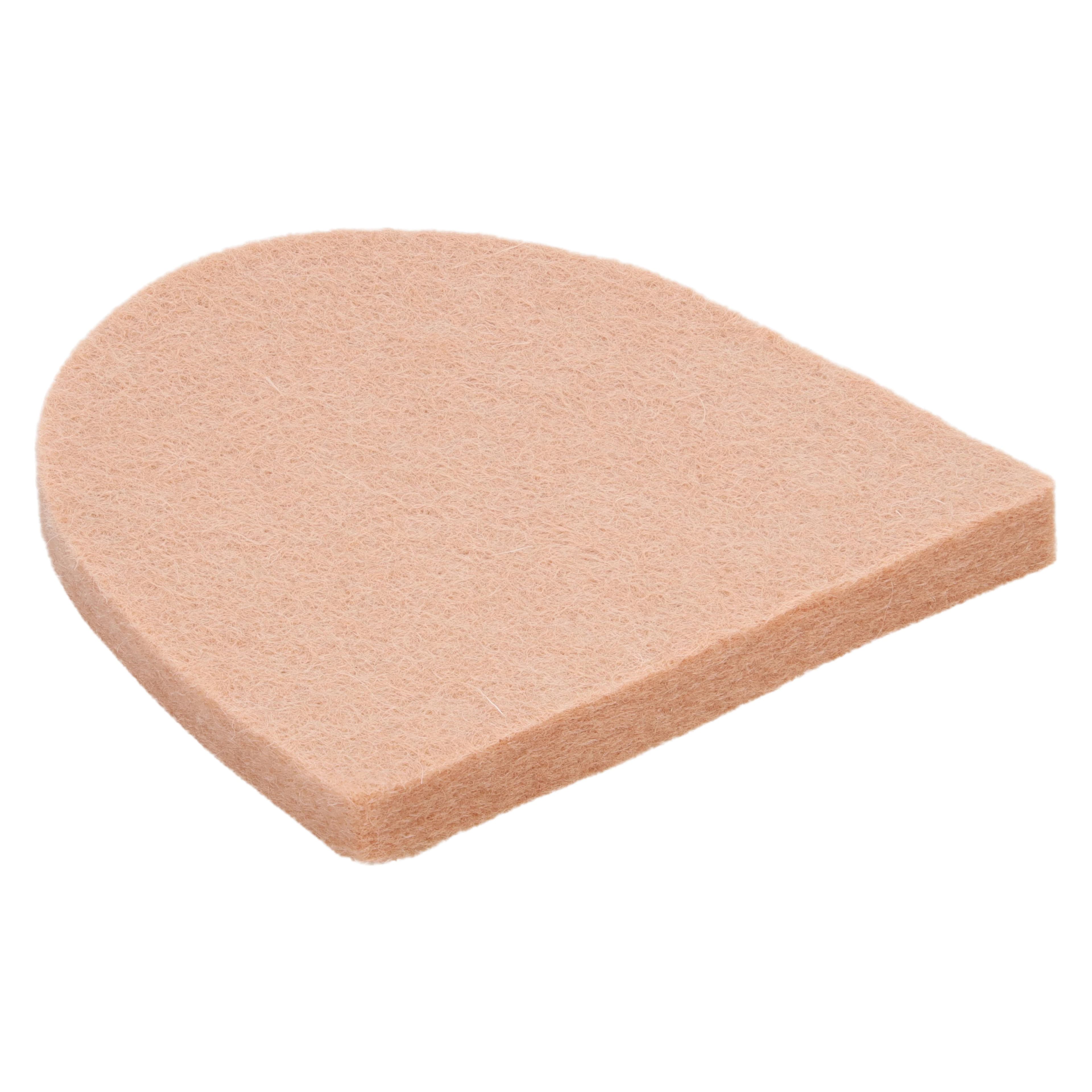 Superior Felt & Filtration Orthopedic Heel Pads, Felt, 3/16" Thick, 2.9" x 2.8" - Heel Pads Felt 3/16" - Image 1